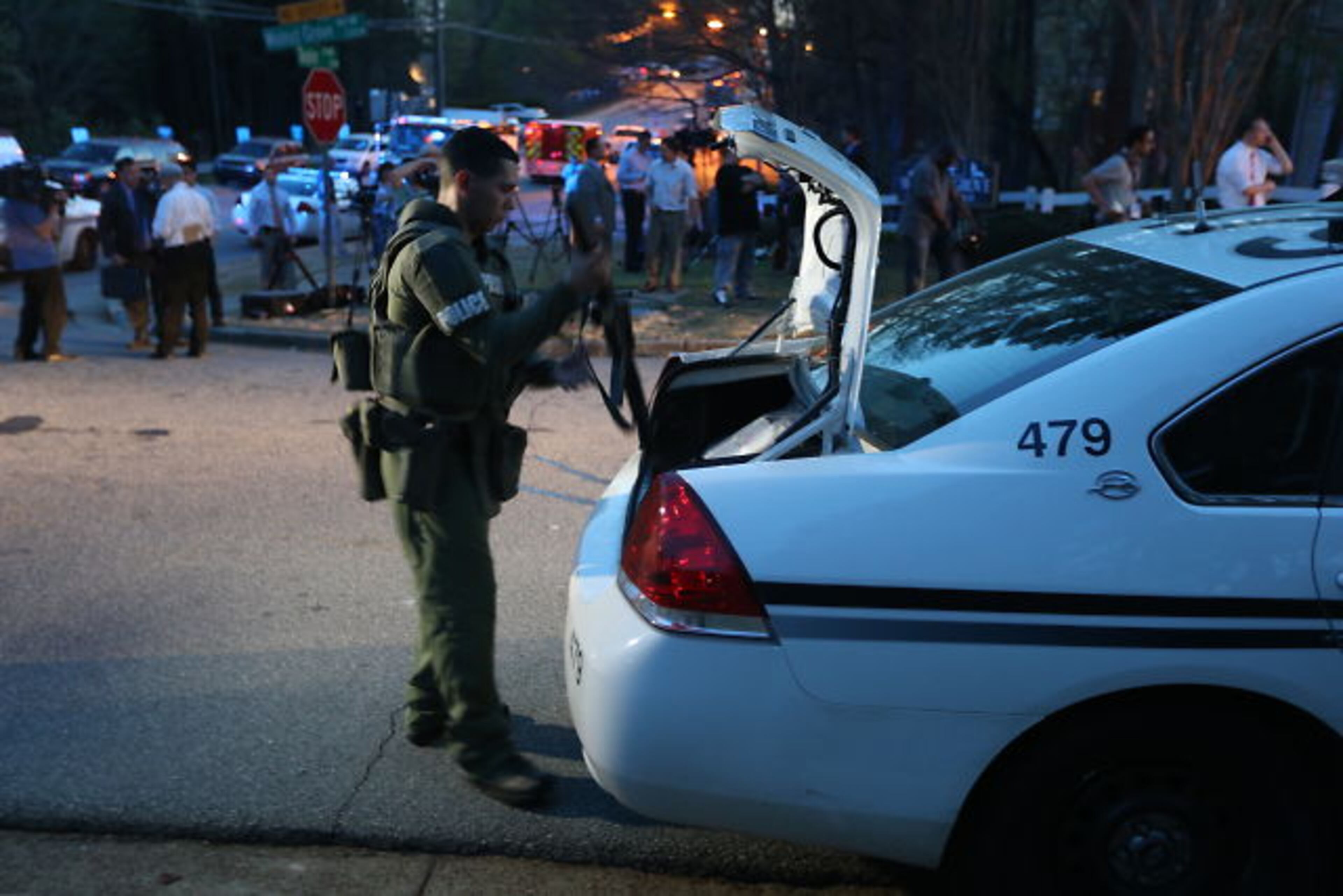 “It’s an incident people in public safety train for but hope never comes,” Rutledge said. “Tonight it did.” (BEN GRAY / BGRAY@AJC.COM)