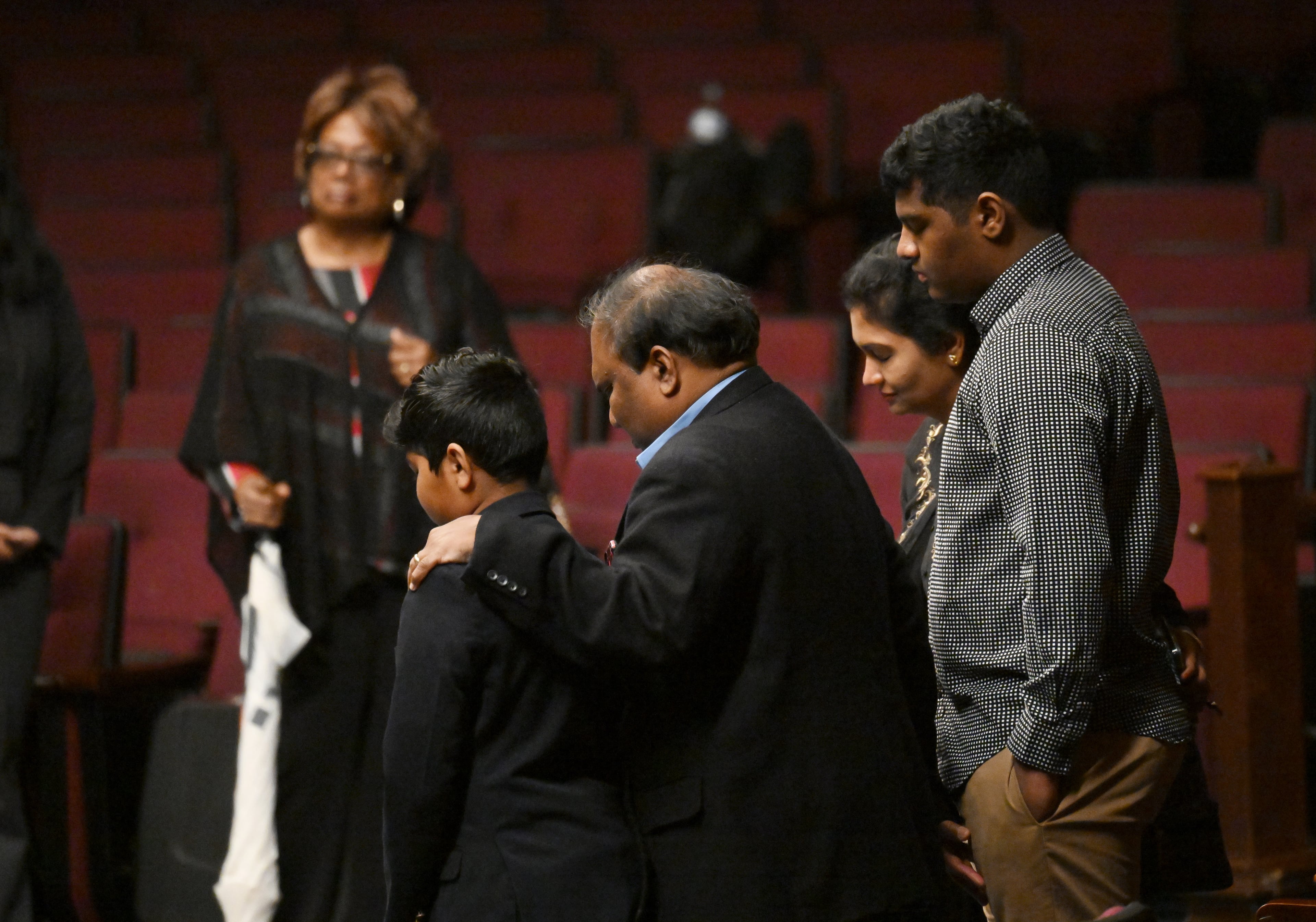 People pay their respects as Pastor Charles Stanley lies in repose at First Baptist Atlanta where he led for more than 50 years on Saturday, April 21, 2023. (Hyosub Shin / Hyosub.Shin@ajc.com)