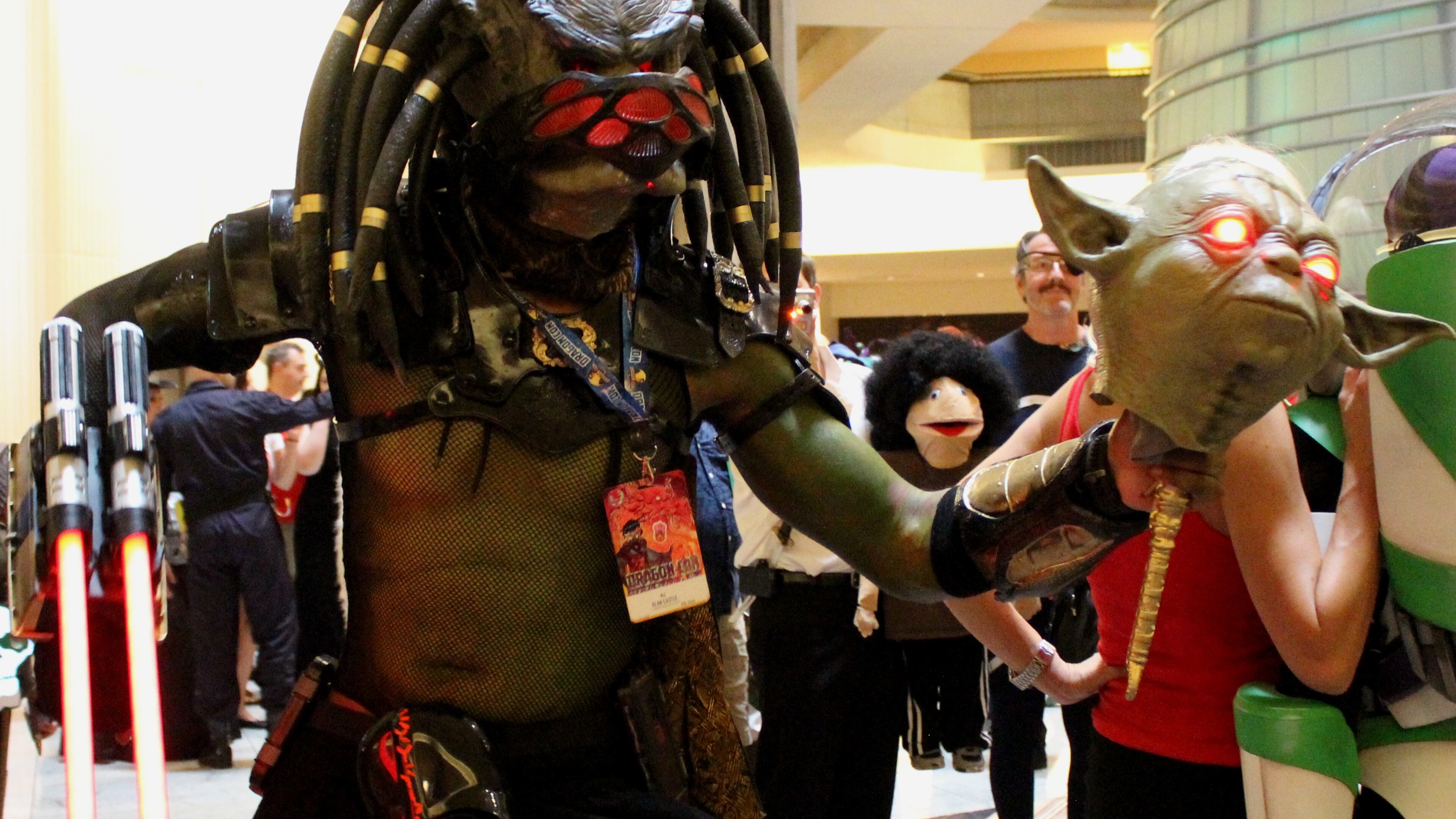 THAT is a cool lightsaber. But dude, you beheaded Yoda?! Photo: Melissa Ruggieri/AJC