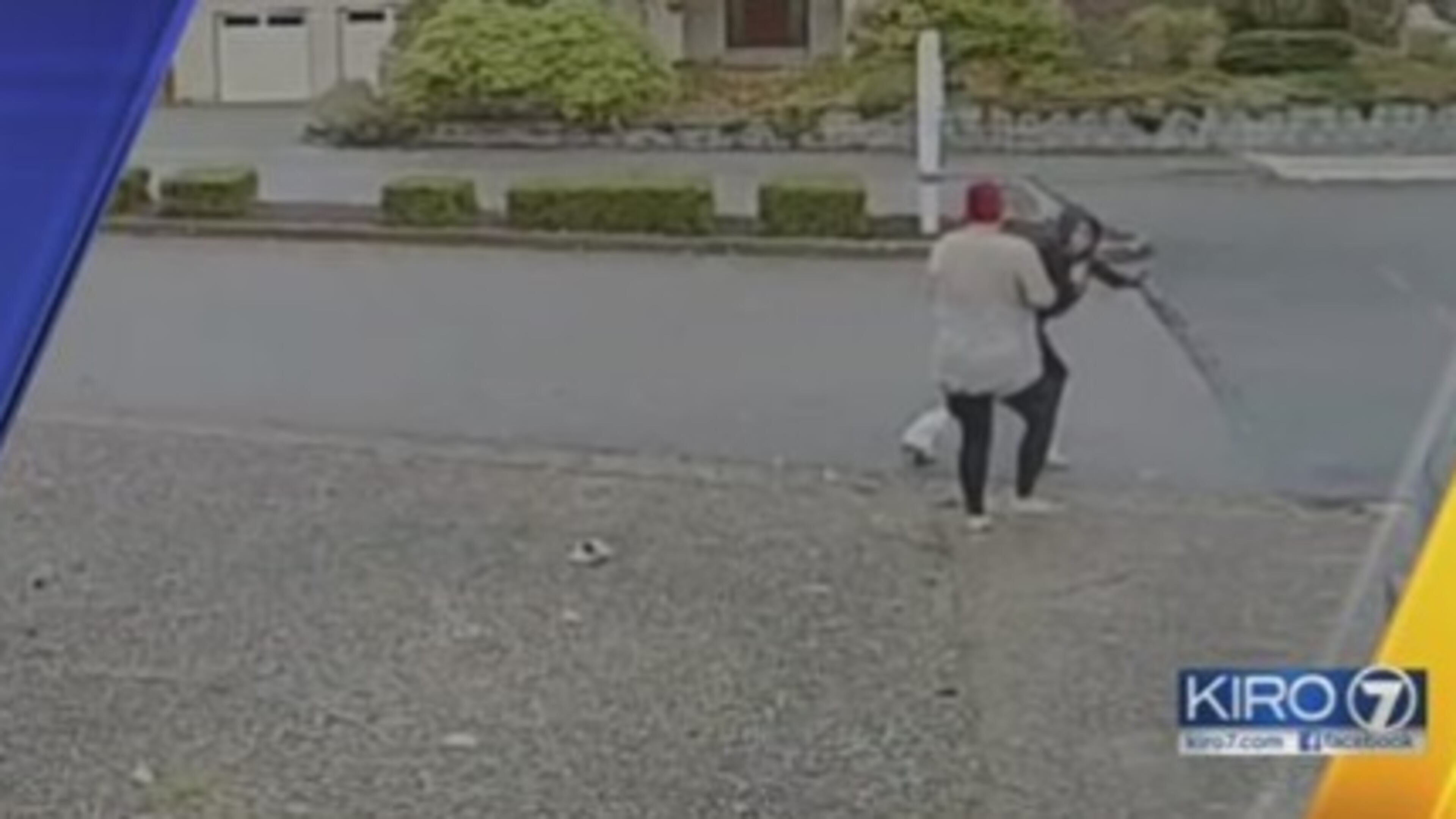 Kate Anderson, a nanny in Everett, Washington, subdues a woman she saw taking a package from the home where she was watching a child.