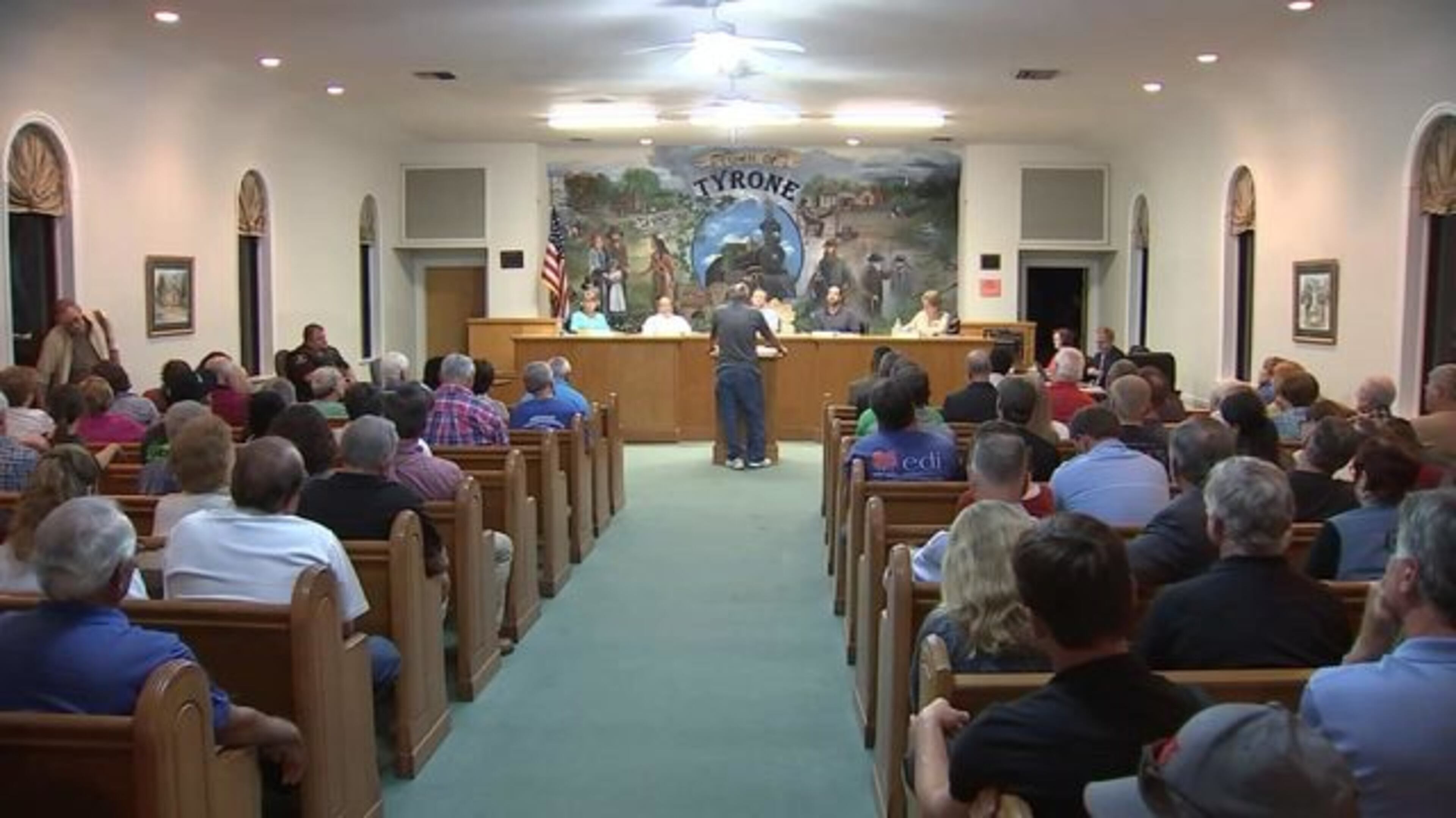 The Tyrone Town Council voted 3-1 Thursday night to keep the artwork. (Credit: Channel 2 Action News)