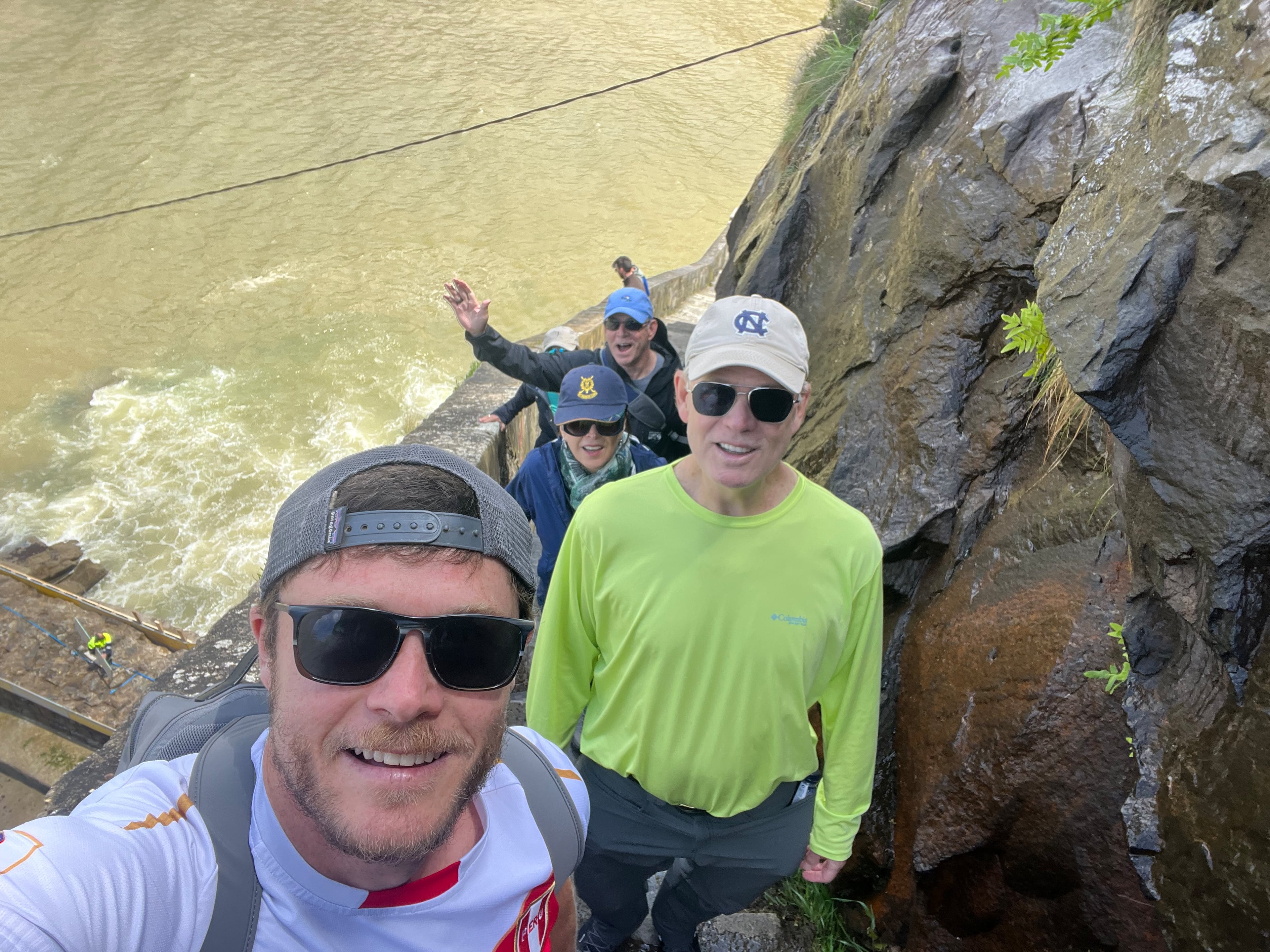 David Stockton (right) hiking in Spain with his family after being diagnosed with pancreatic cancer. (Courtesy of Drew Stockton)