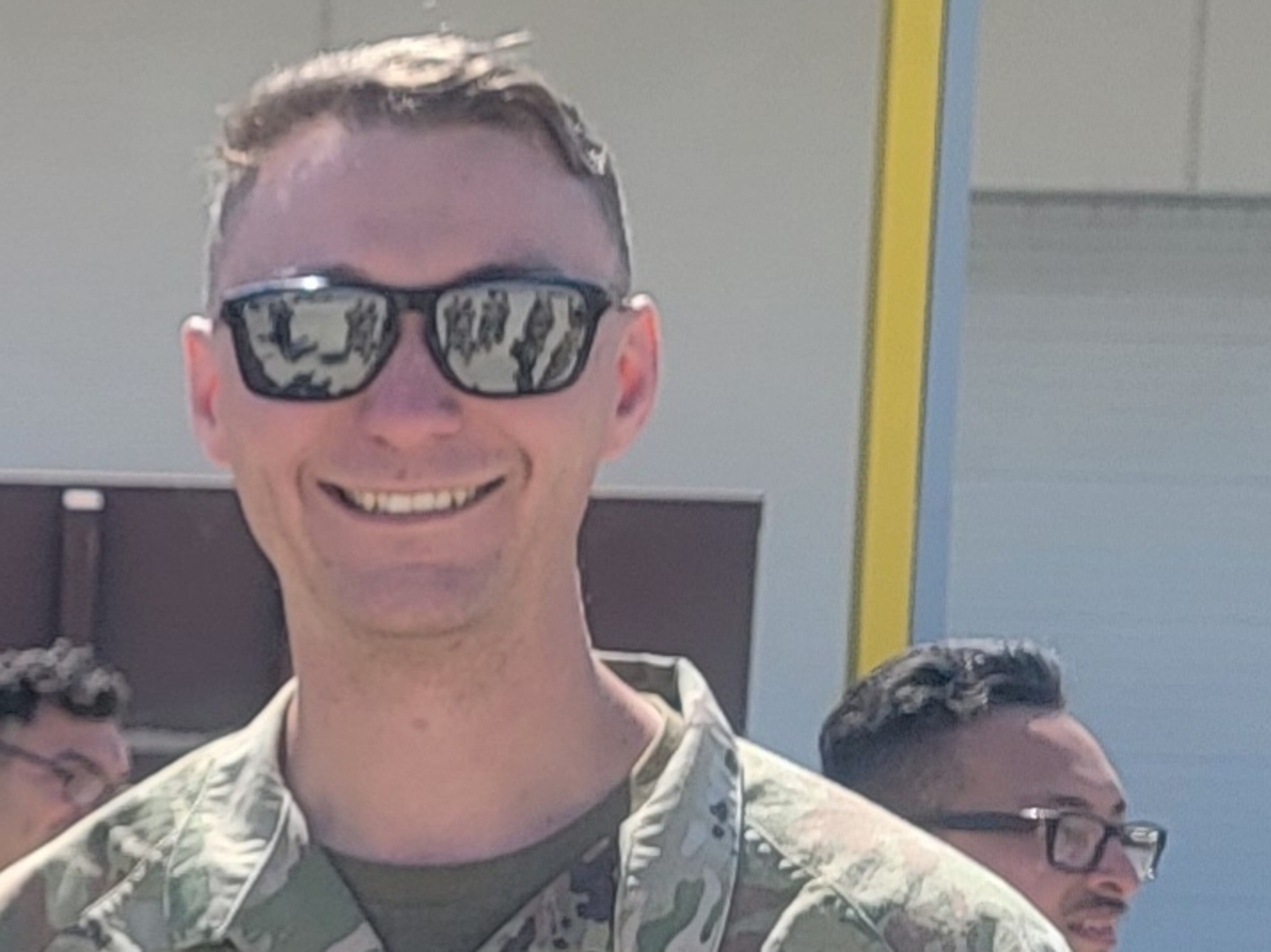 Staff Sgt. Zachary Winthers of the Illinois Army National Guard found the cellphone of Sgt. Kennedy L. Sanders, who was killed in a drone bomb attack on her barracks in 2024 in Jordan. (Courtesy)