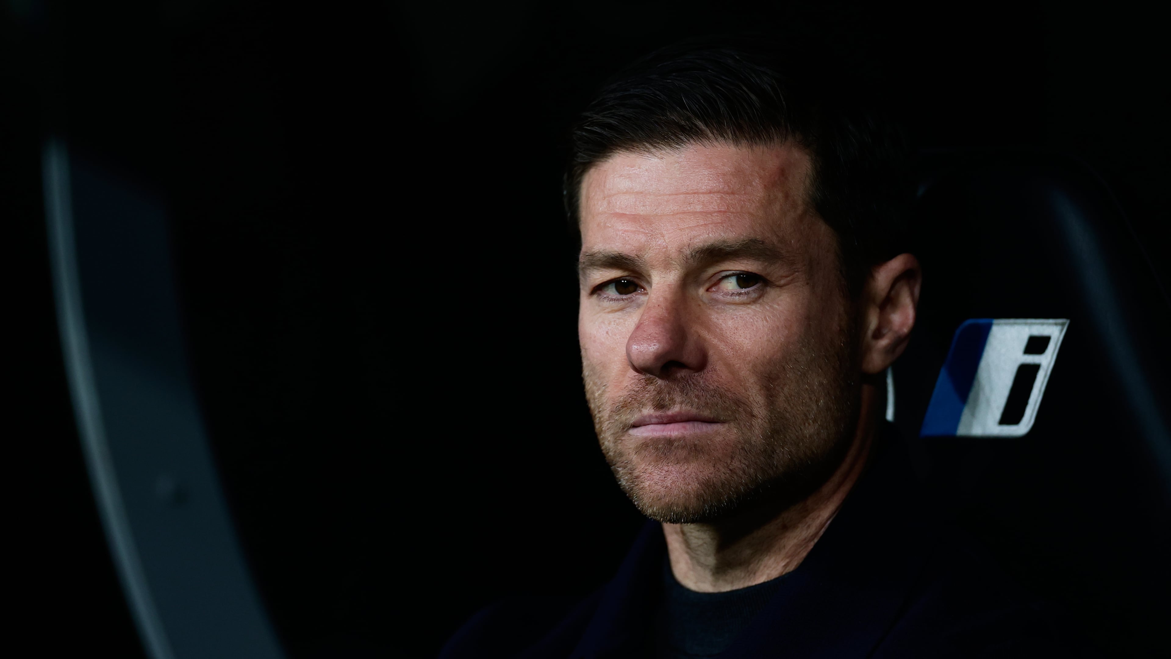 FILE - Real Madrid's head coach Xabi Alonso looks on before the Spanish La Liga soccer match between Real Madrid and Real Betis Sevilla in Madrid, Spain, Jan. 4, 2026. (AP Photo/Pablo Garcia, File)