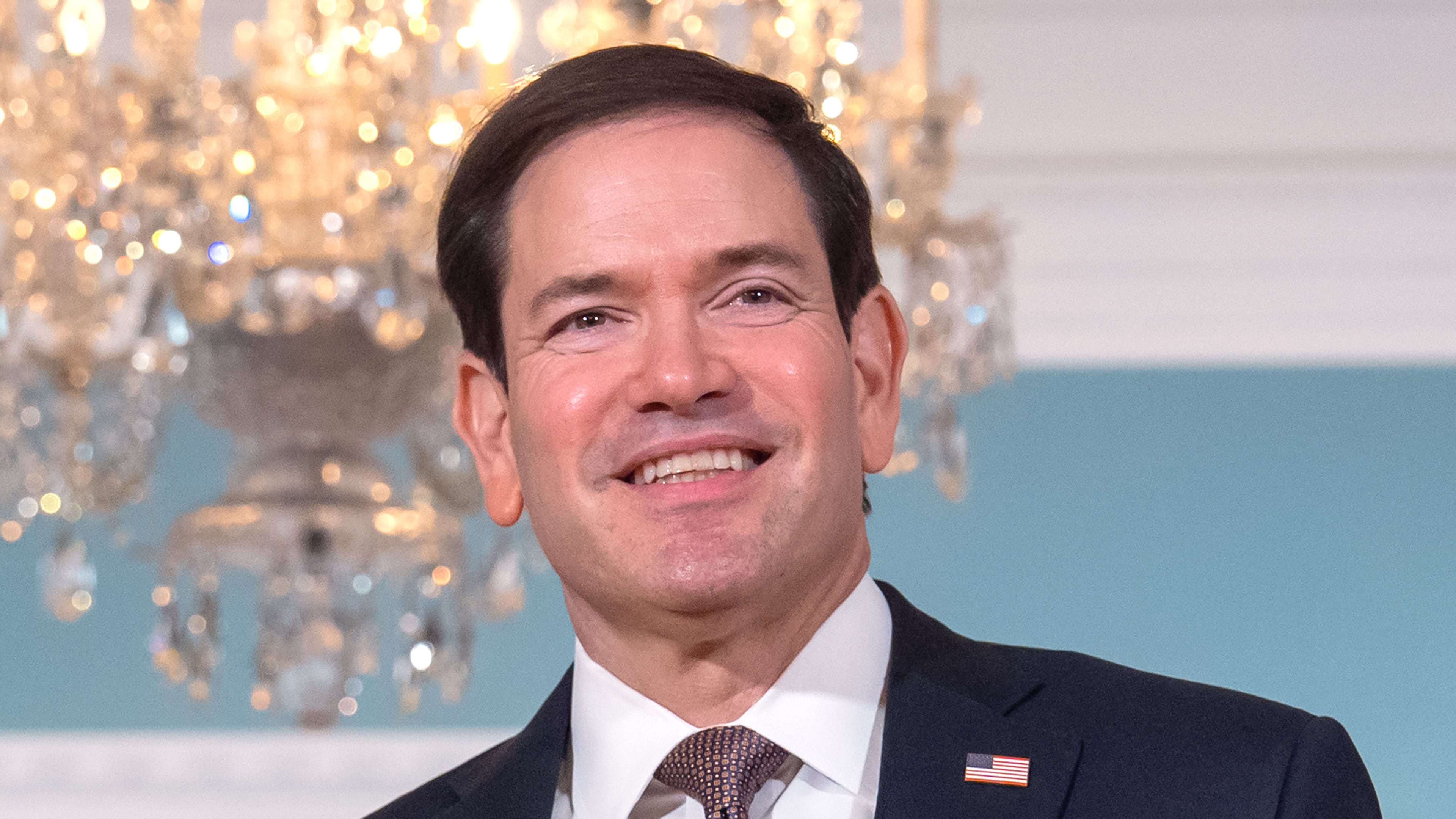 Secretary of State Marco Rubio stands with Lebanon's Prime Minister Nawaf Salam, not shown, at the State Department, Monday, Sept. 28, 2026, in Washington. (AP Photo/Mark Schiefelbein)