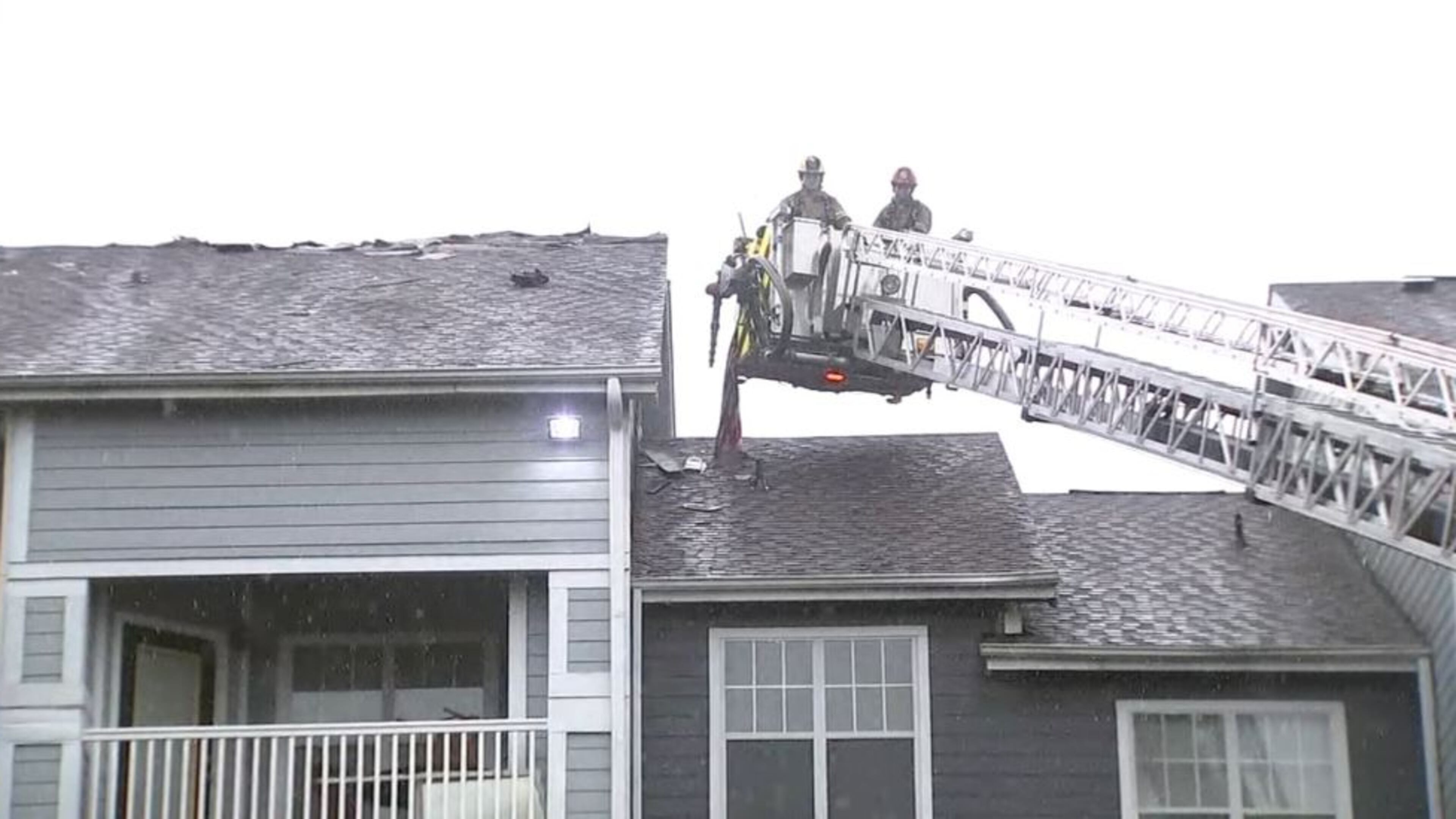 An apartment fire in Gwinnett County is believed to have been started by lightning.