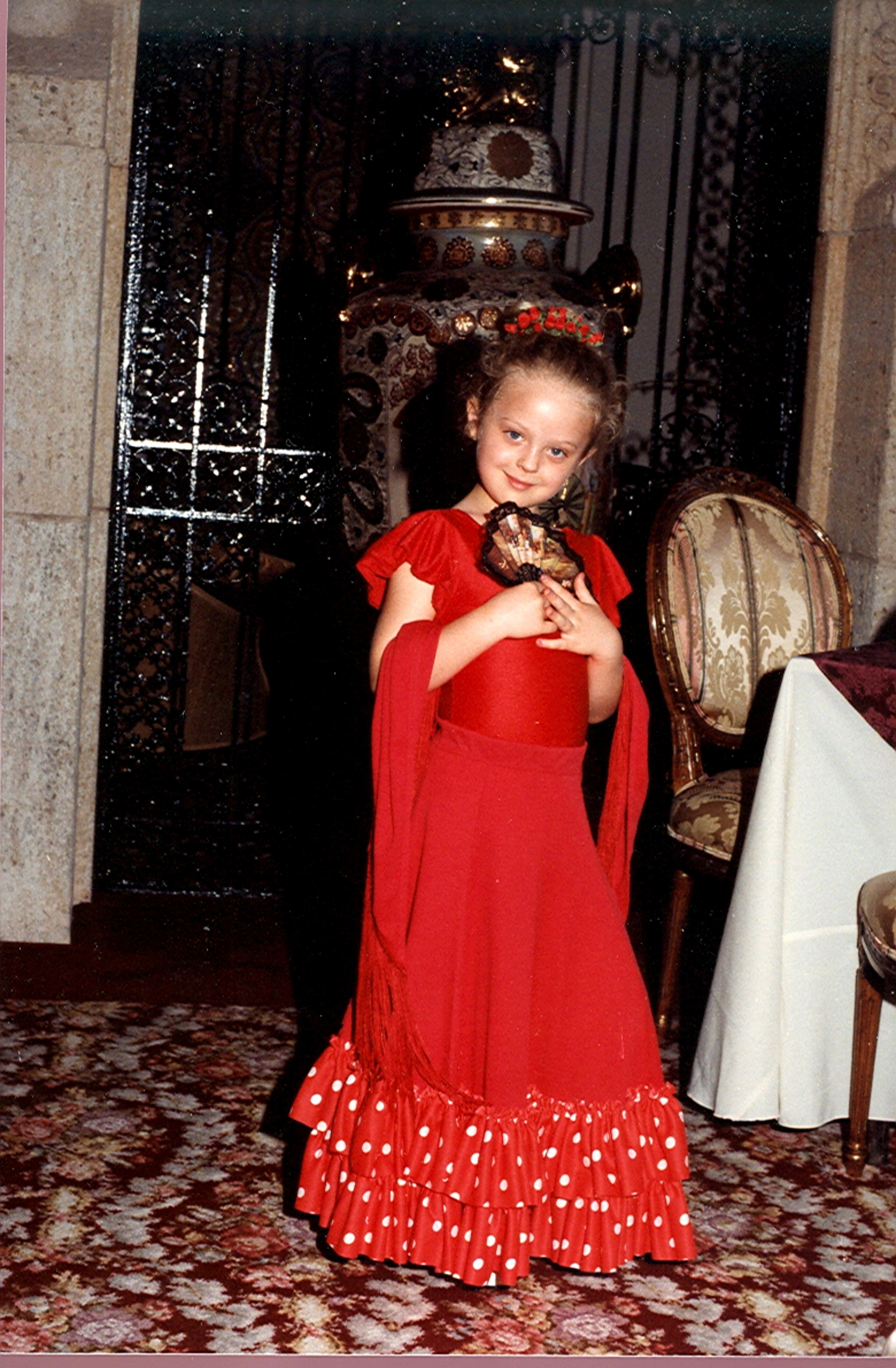 Portrait of six-year-old Tiffany Trump (daughter of Marla and Donald Trump) as she poses at the Mar-a-Lago estate, Palm Beach, Florida, 1999. (Photo by Davidoff Studios/Getty Images)