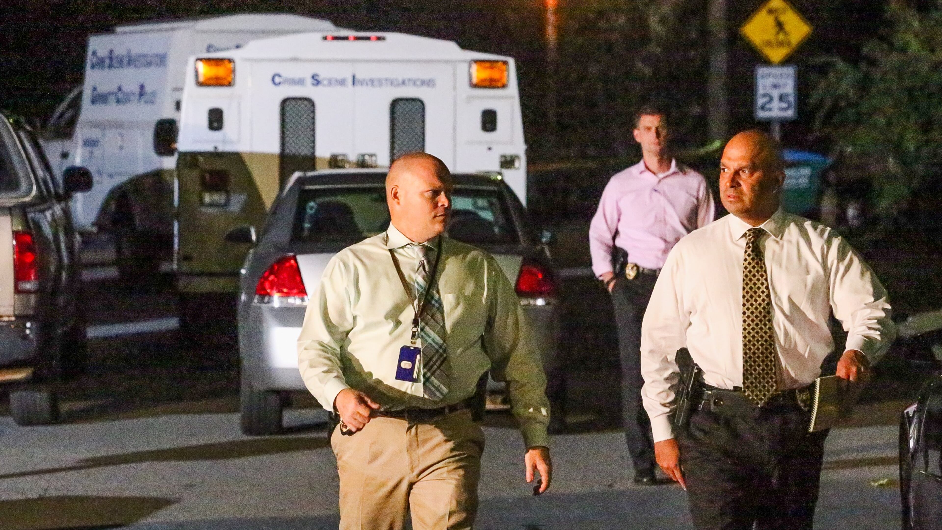 Gwinnett police investigated a fatal shootout near Norcross on Thurs., Sept. 24, 2015. JOHN SPINK / JSPINK@AJC.COM