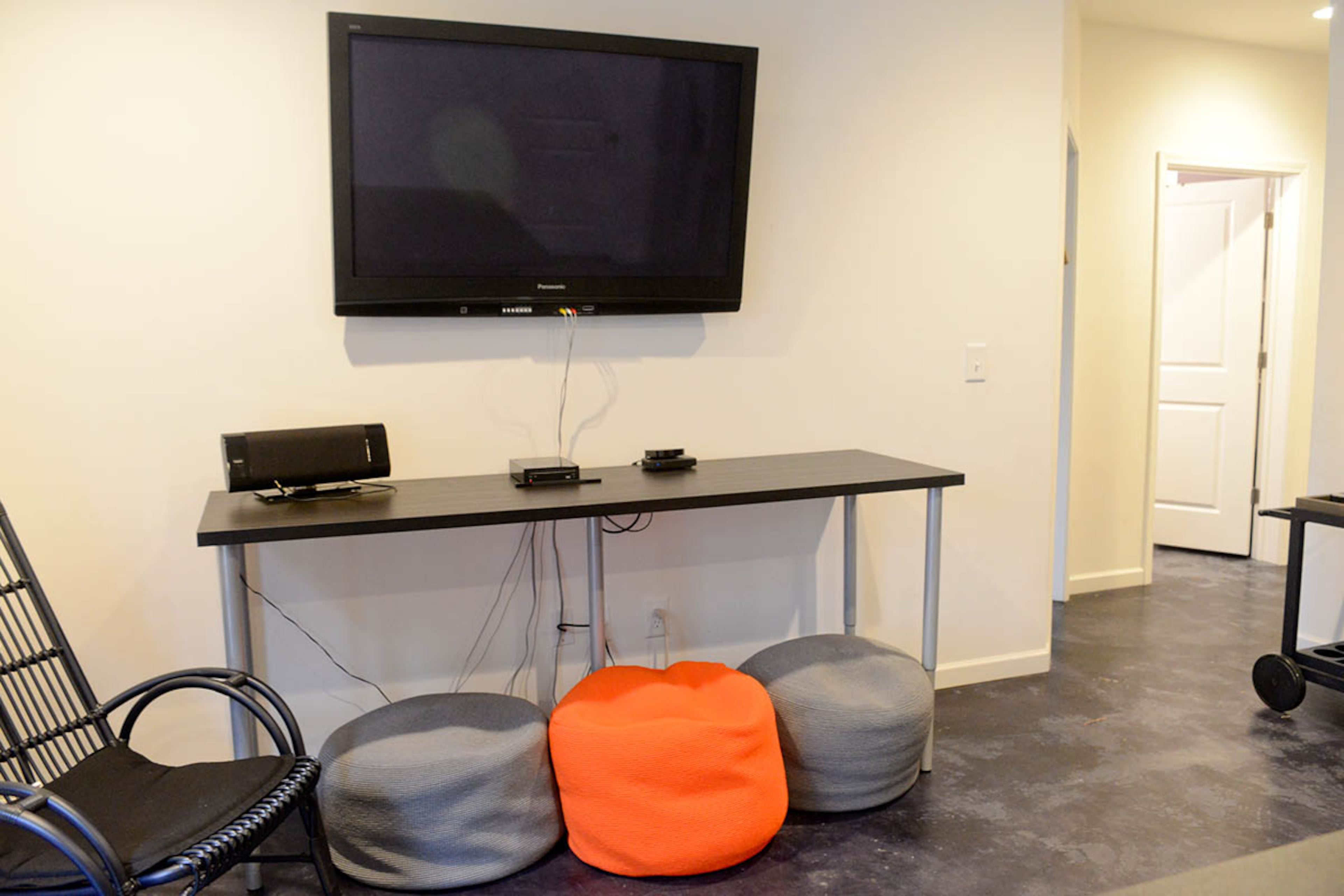 The boys access the backyard through the basement, so Grifenhagen Zhiss chose "indestructible" concrete floors and added a full bath with a shower downstairs to wash off the kids and their dogs. "I can hose them off before I release them into my actual home," she said.