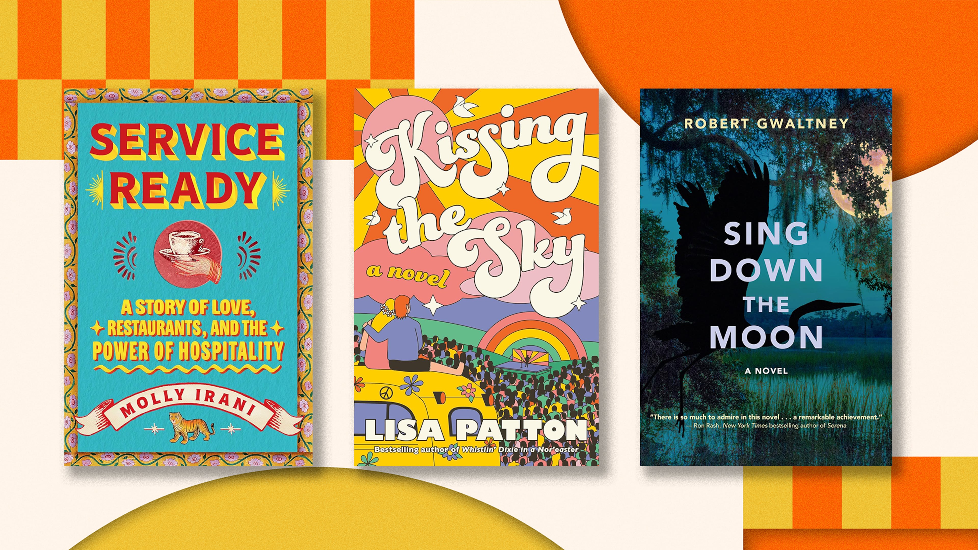 Molly Irani’s “Service Ready,” Lisa Patton’s “Kissing the Sky” and Robert Gwaltney’s “Sing Down the Moon” are just a few of March’s stellar book offerings. (Courtesy)
