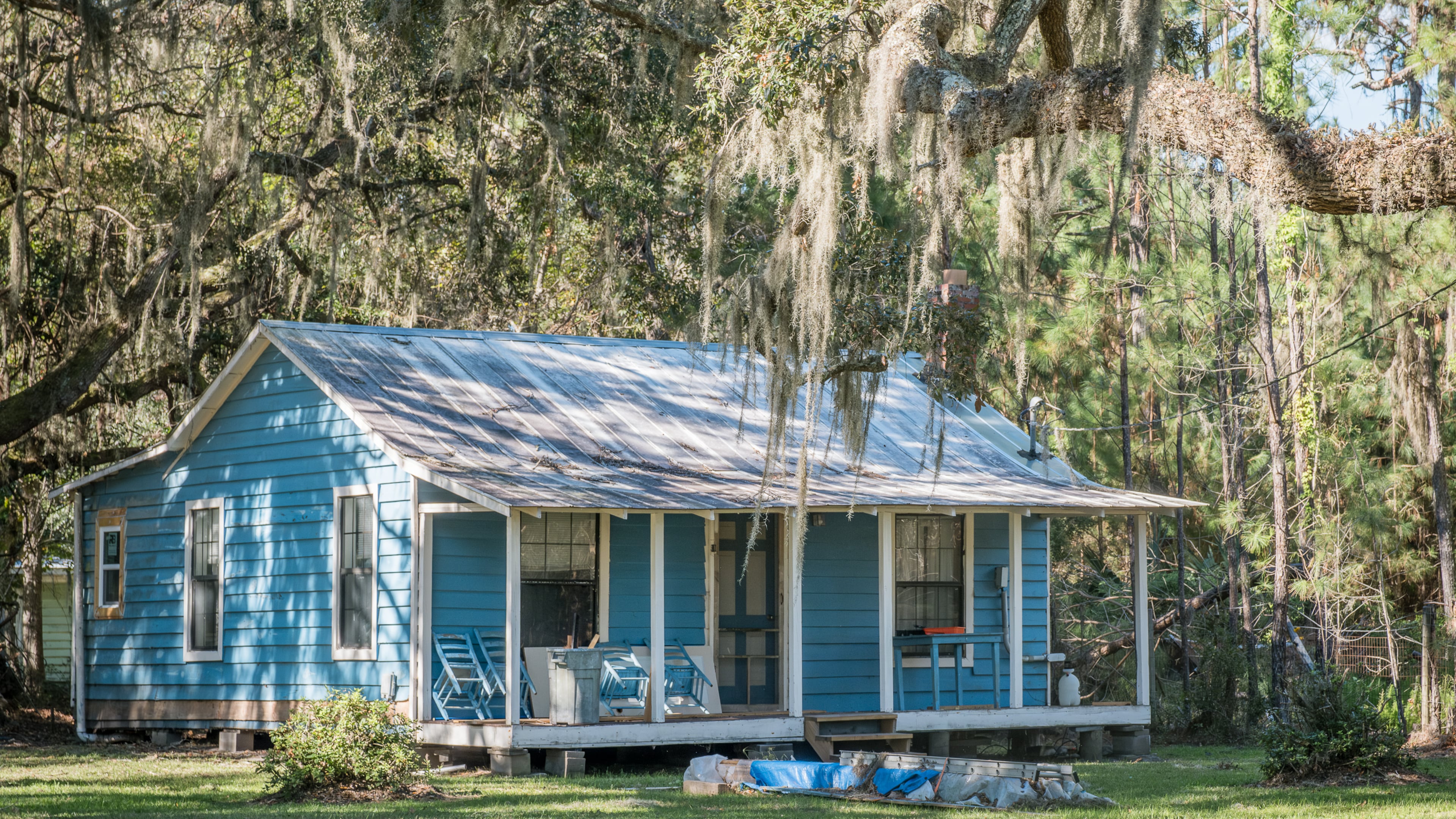 A house stands in the Hogg Hummock community of Sapelo Island, Georgia. Its Gullah Geechee residents are descendants of enslaved West Africans brought to the barrier island to work plantations in the 1800s. (Justin Taylor for the AJC)