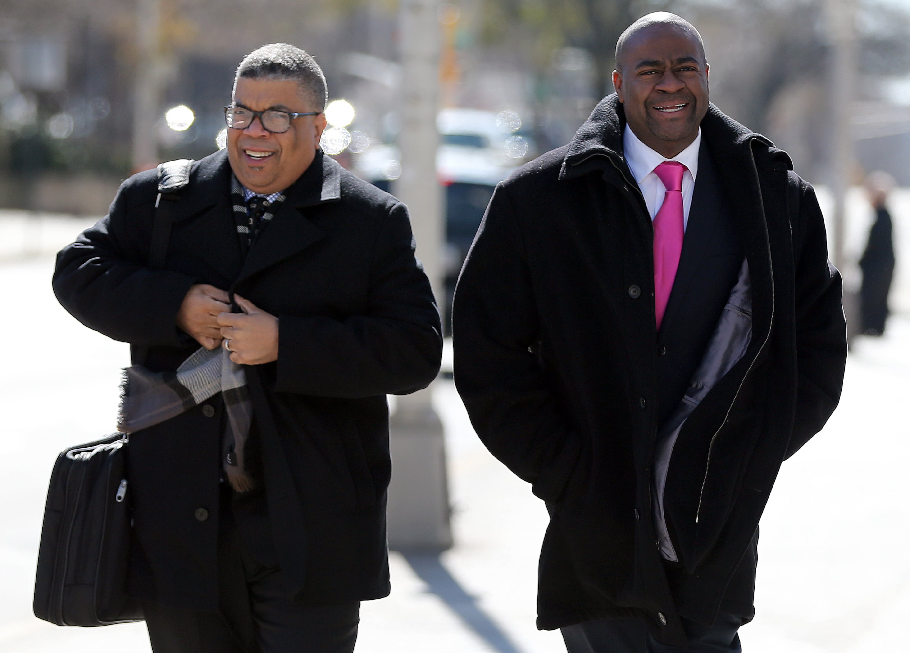 Former DeKalb Zoning Board of Appeals member Jerry Clark (right, with his attorney, Gary Spencer) pleaded guilty in February 2015 to taking a $3,500 bribe for his vote. Ismail Sirdah, a pool hall owner, pleaded guilty to bribing Clark for his vote on a nightclub permit. -- Text by AJC staff reporters