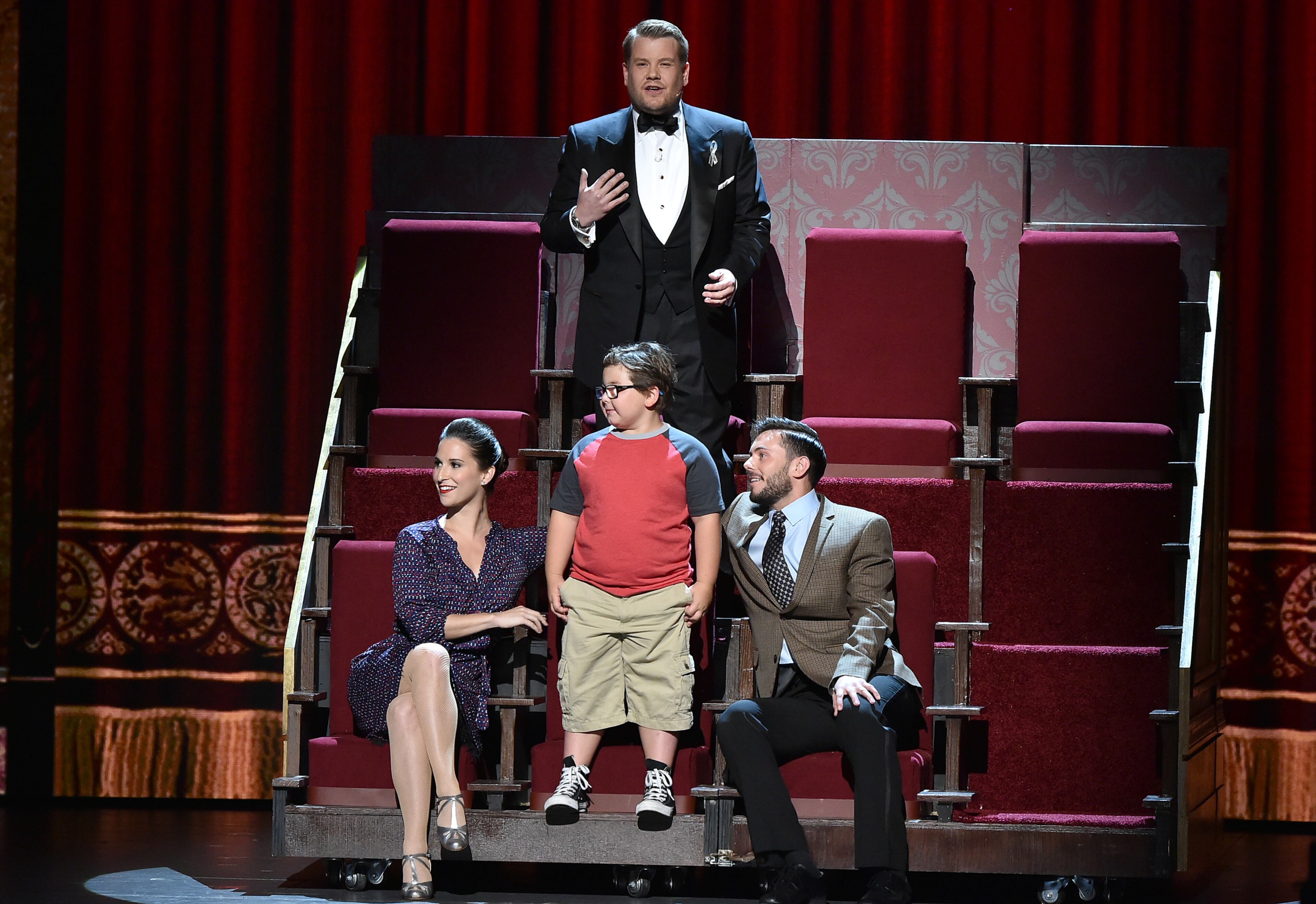NEW YORK, NY - JUNE 12: Host James Corden performs onstage during the 70th Annual Tony Awards at The Beacon Theatre on June 12, 2016 in New York City. (Photo by Theo Wargo/Getty Images for Tony Awards Productions)
