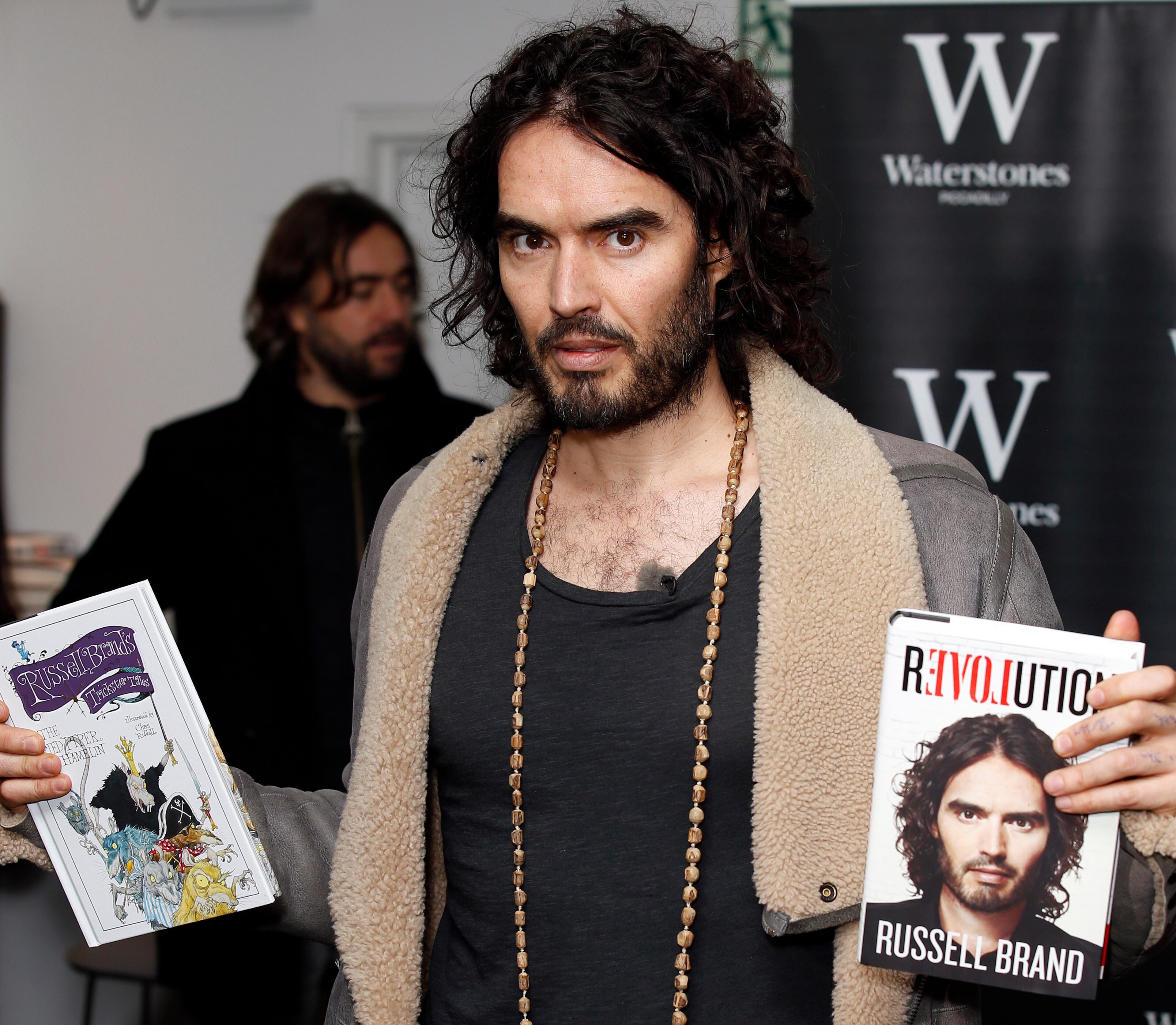 Comedian Russell Brand had the Sanskrit saying “Anuugacchati Pravaha” or “go with the flow", a tattoo he got with ex-wife Katy Perry on his right inner arm, removed in 2012.