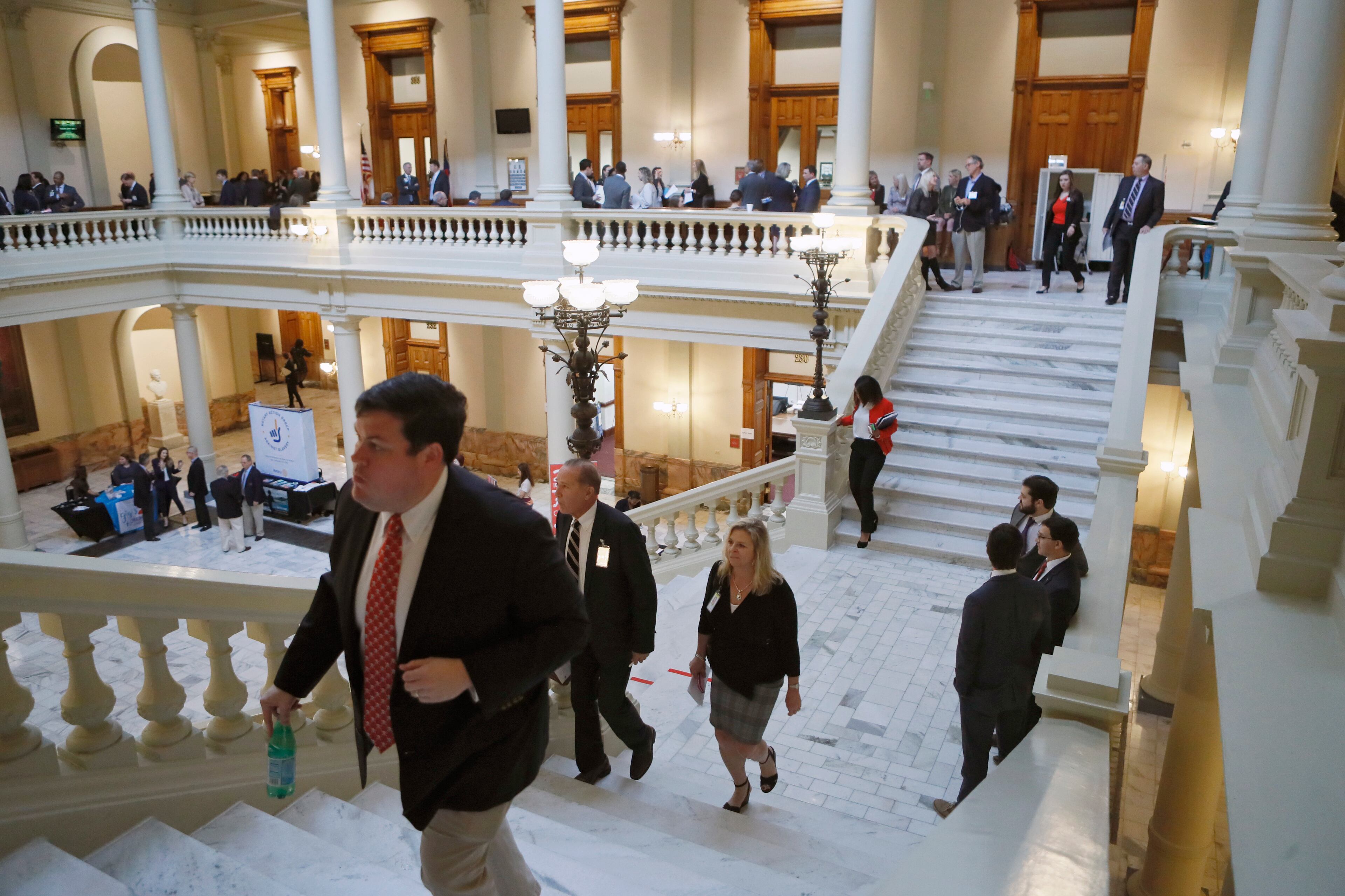 January 13, 2020 - Atlanta - The halls were alive with the sounds of lawmakers and lobbyists as the Georgia General Assembly started its 2020 session amid a backdrop of an election year. Bob Andres / bandres@ajc.com