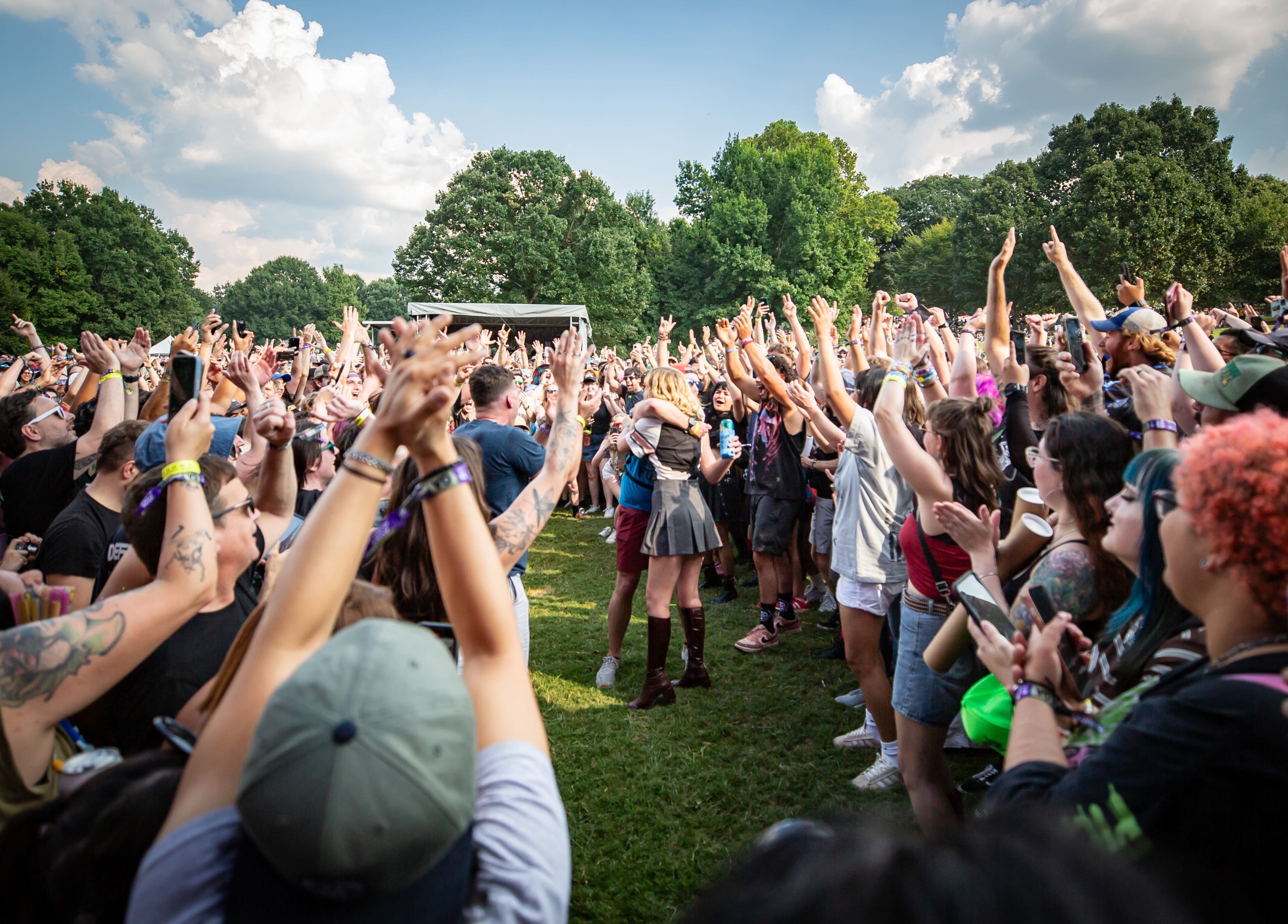 Crowds pack into Piedmont Park for the first day of Shaky Knees on Friday, Sept. 19, 2025, in Atlanta. (Ryan Fleisher for the AJC)