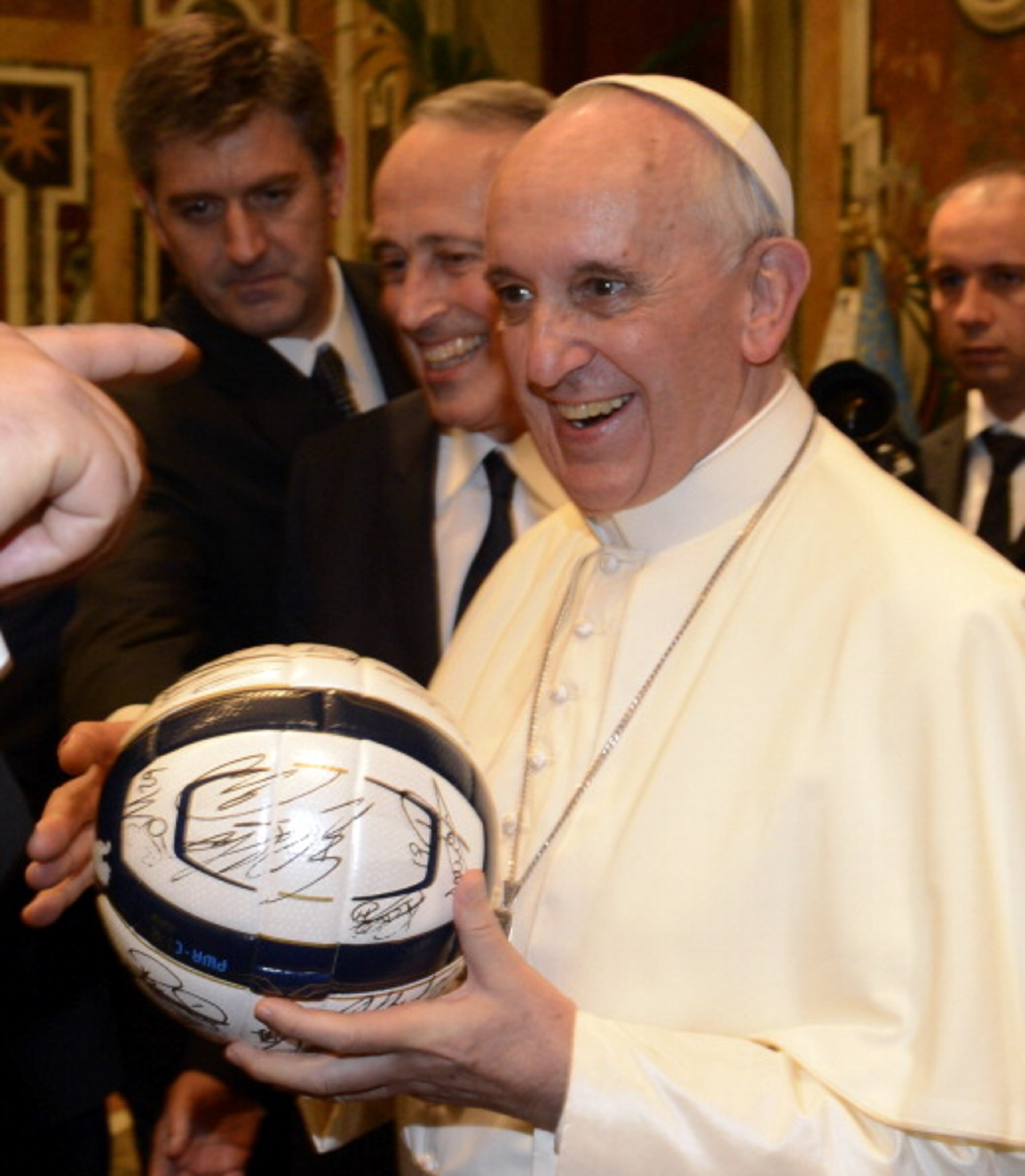 VATICAN CITY, VATICAN - AUGUST 13: Pope Francis during a private audience at The Vatican on August 13, 2013 in Vatican City, Vatican. (Photo by Claudio Villa/Getty Images)