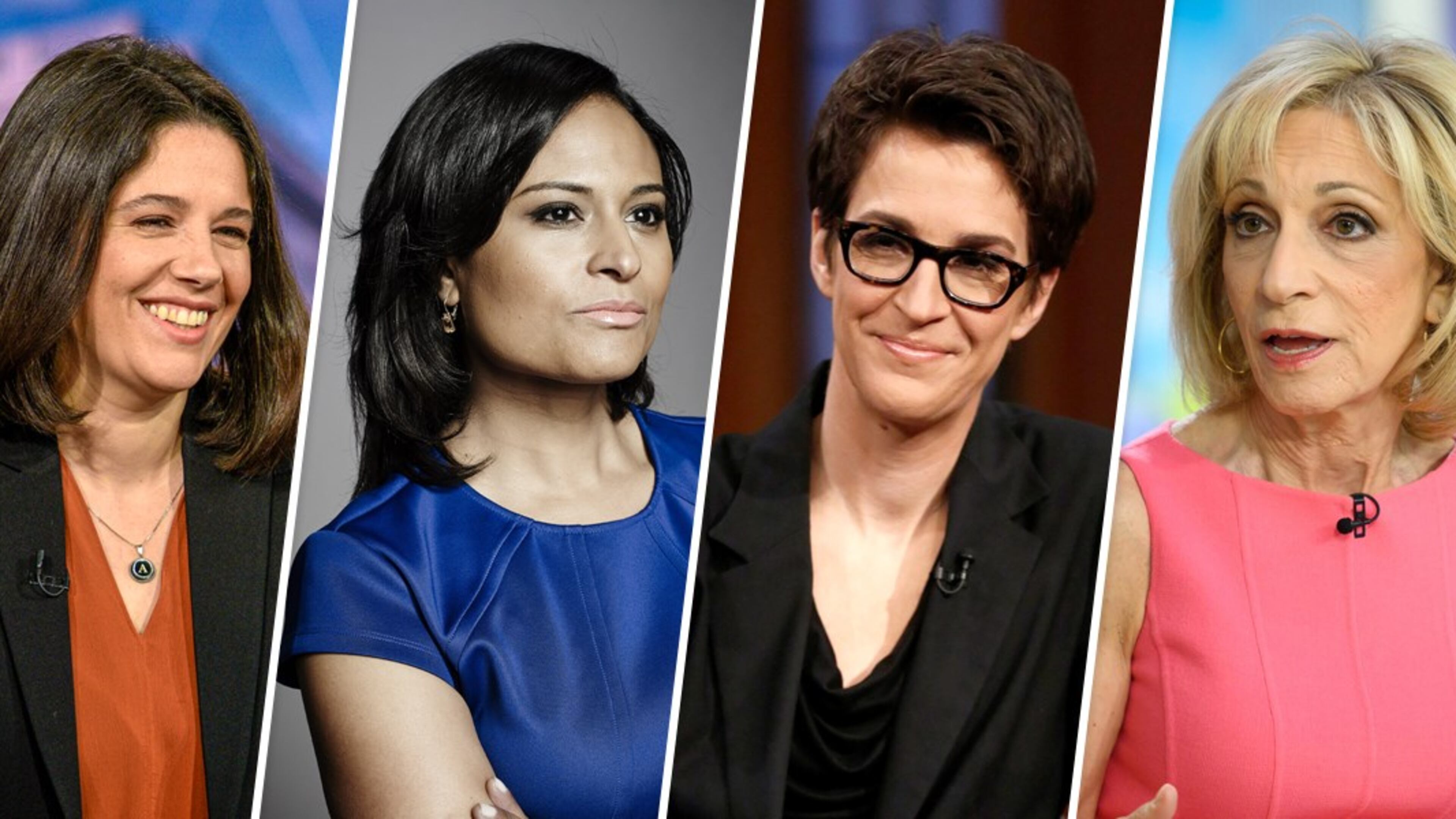 A picture of the quartet of moderators provided by NBC News. From left: Ashley Parker, Kristen Welker, Rachel Maddow and Andrea Mitchell.