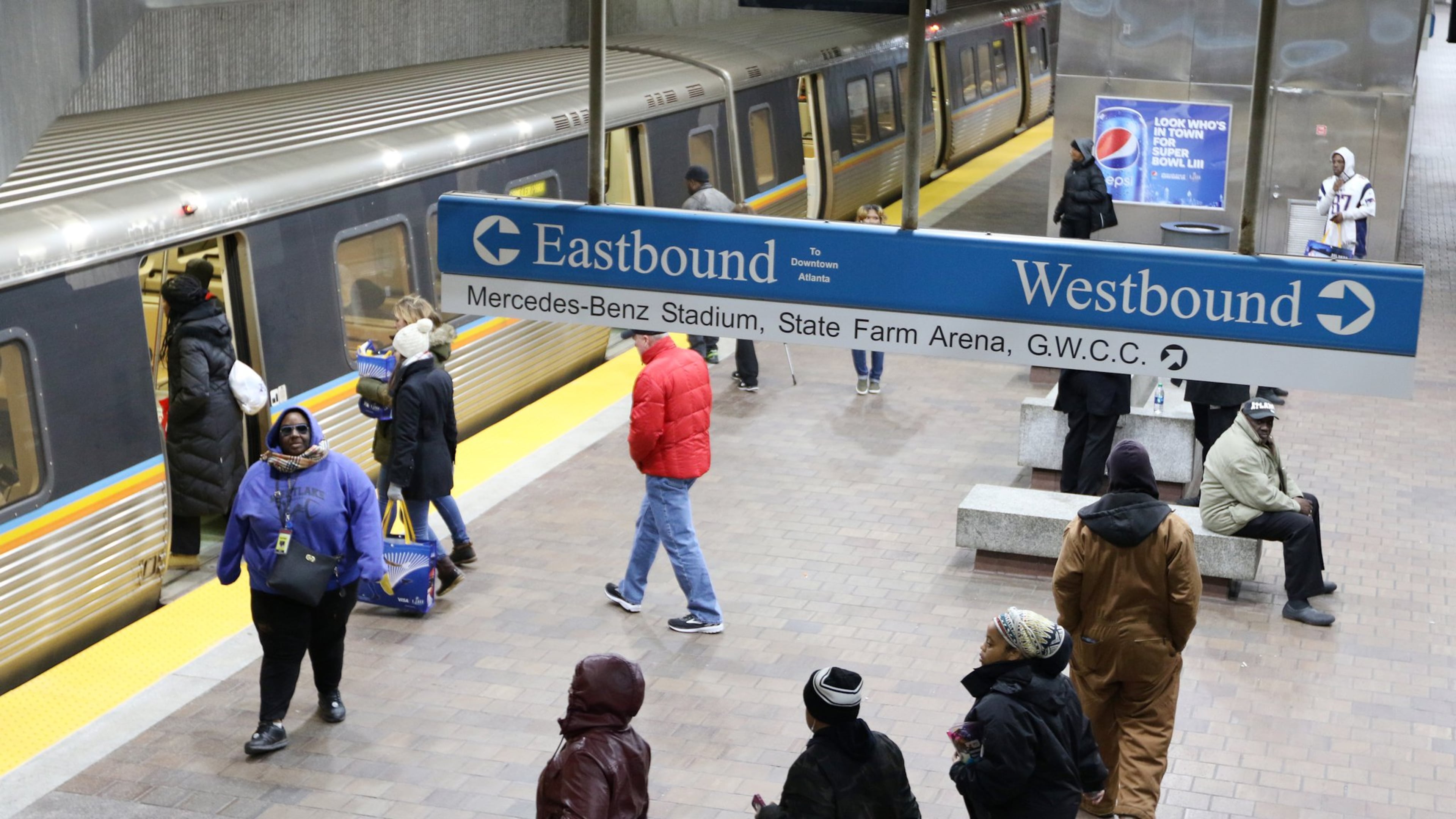 MARTA is reopening its Mercedes-Benz Stadium/State Farm Arena/CNN Center station ahead of the Aug. 11 primary runoff election at State Farm Arena. EMILY HANEY / emily.haney@ajc.com