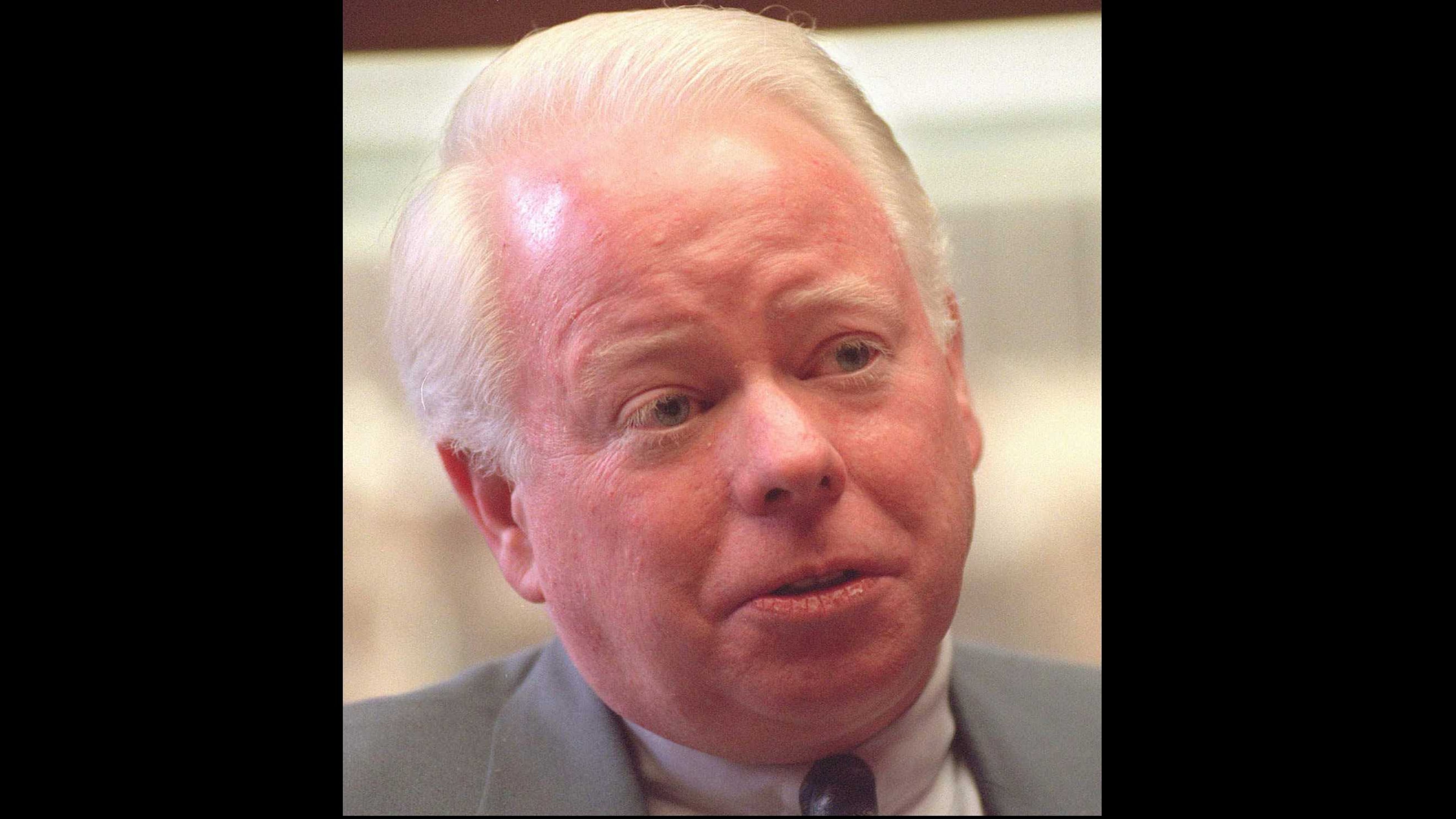 Nicholas Henry, the former Georgia Southern University president, is shown Tuesday, April 7, 1998, in Statesboro, Ga. (AP Photo/Savannah Morning News, Carl Elmore)