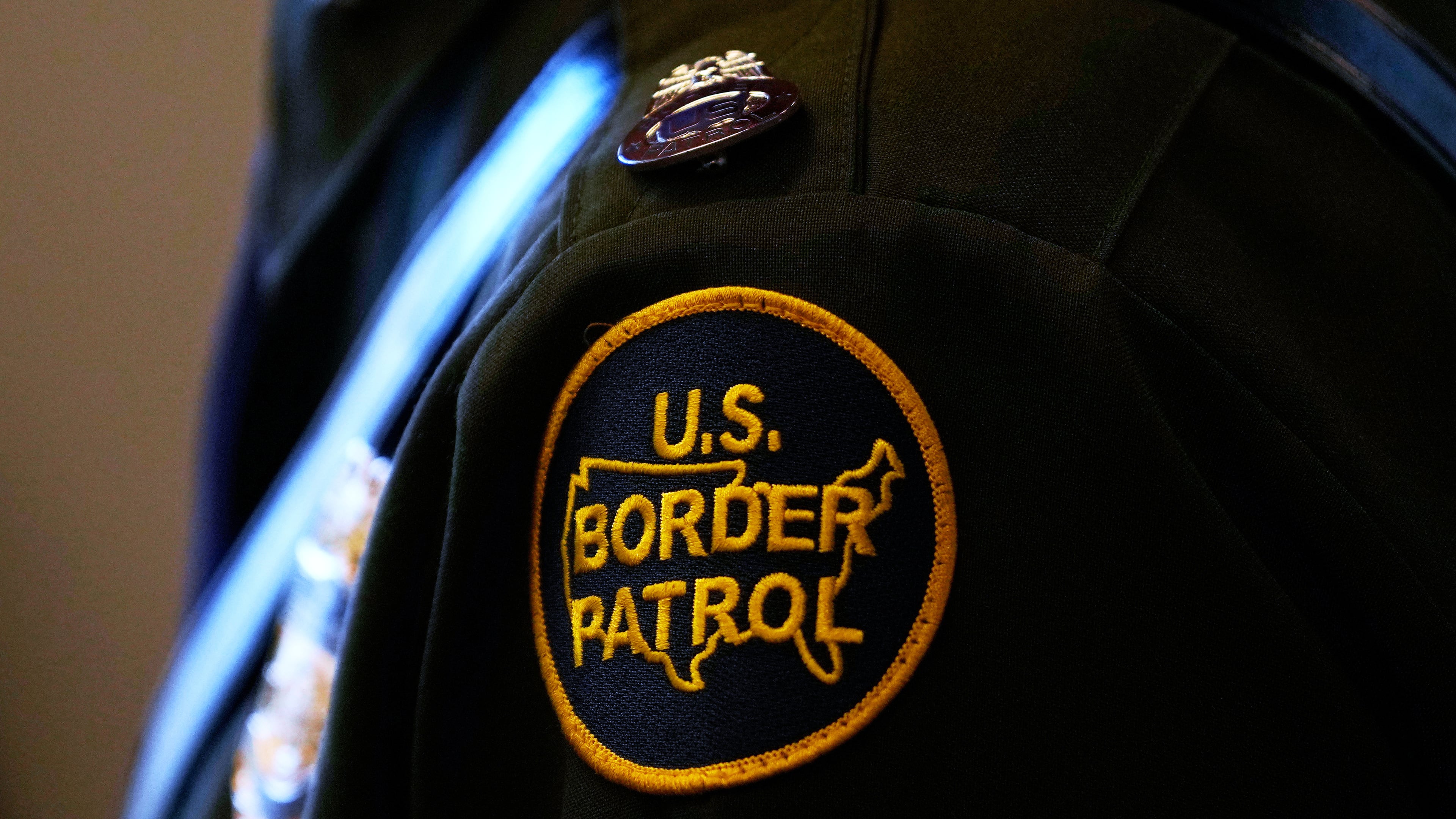 FILE - A U.S. Border Patrol patch is seen, Nov. 3, 2025, in Rosemont, Ill. (AP Photo/Erin Hooley, File)