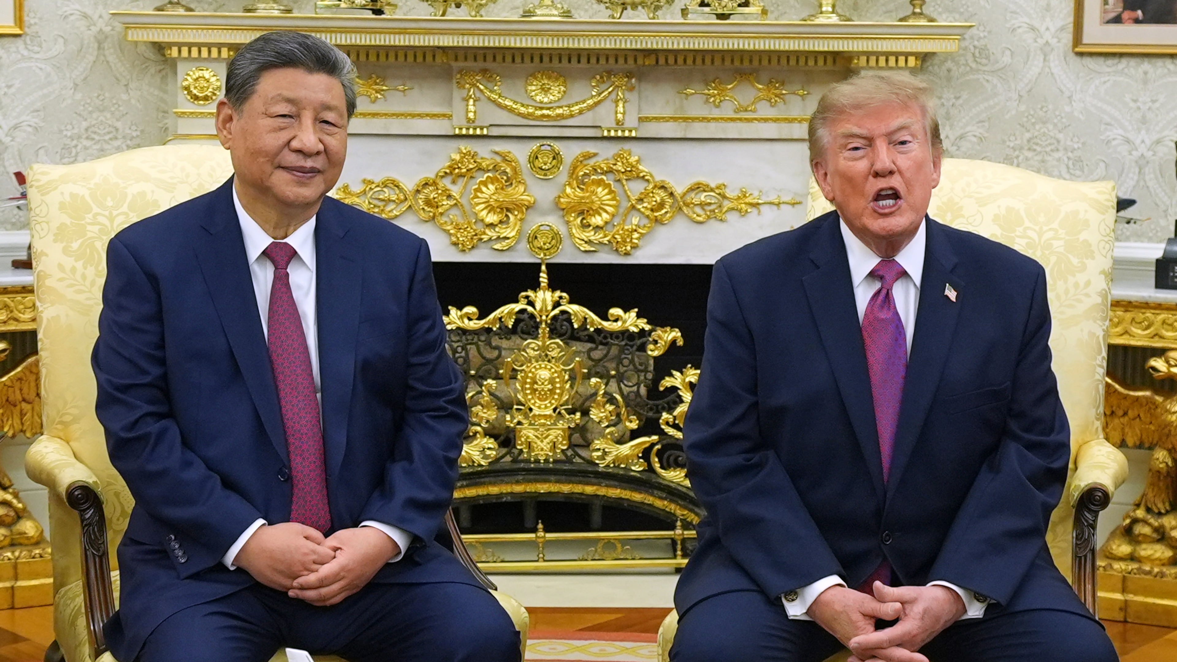 President Donald Trump and China's President Xi Jinping meet in the Oval Office of the White House, Thursday, Sept. 24, 2026, in Washington. (AP Photo/Jacquelyn Martin)