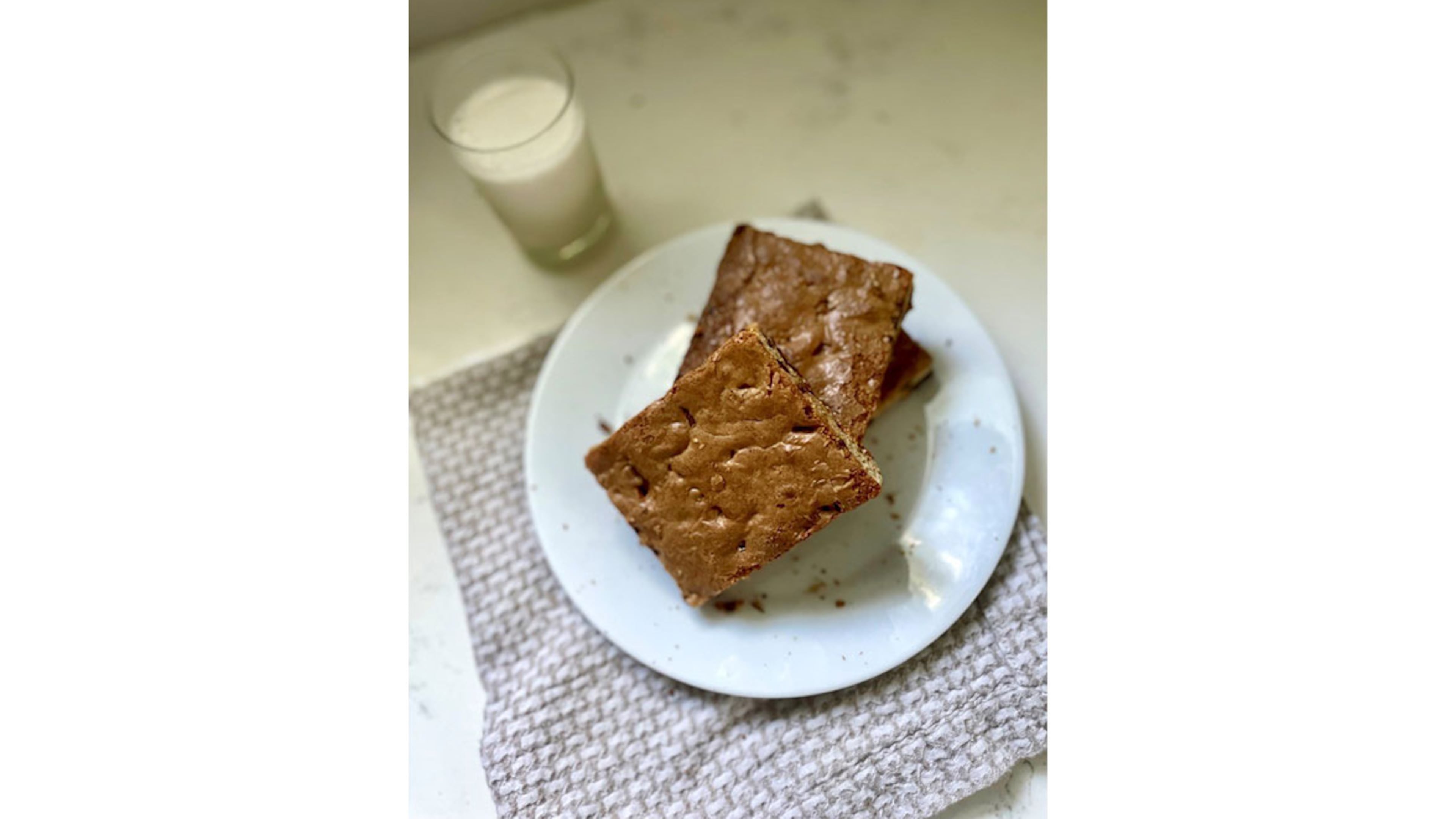 Triple Chocolate Chunk Blondies. (Sarah Dodge for The Atlanta Journal-Constitution)