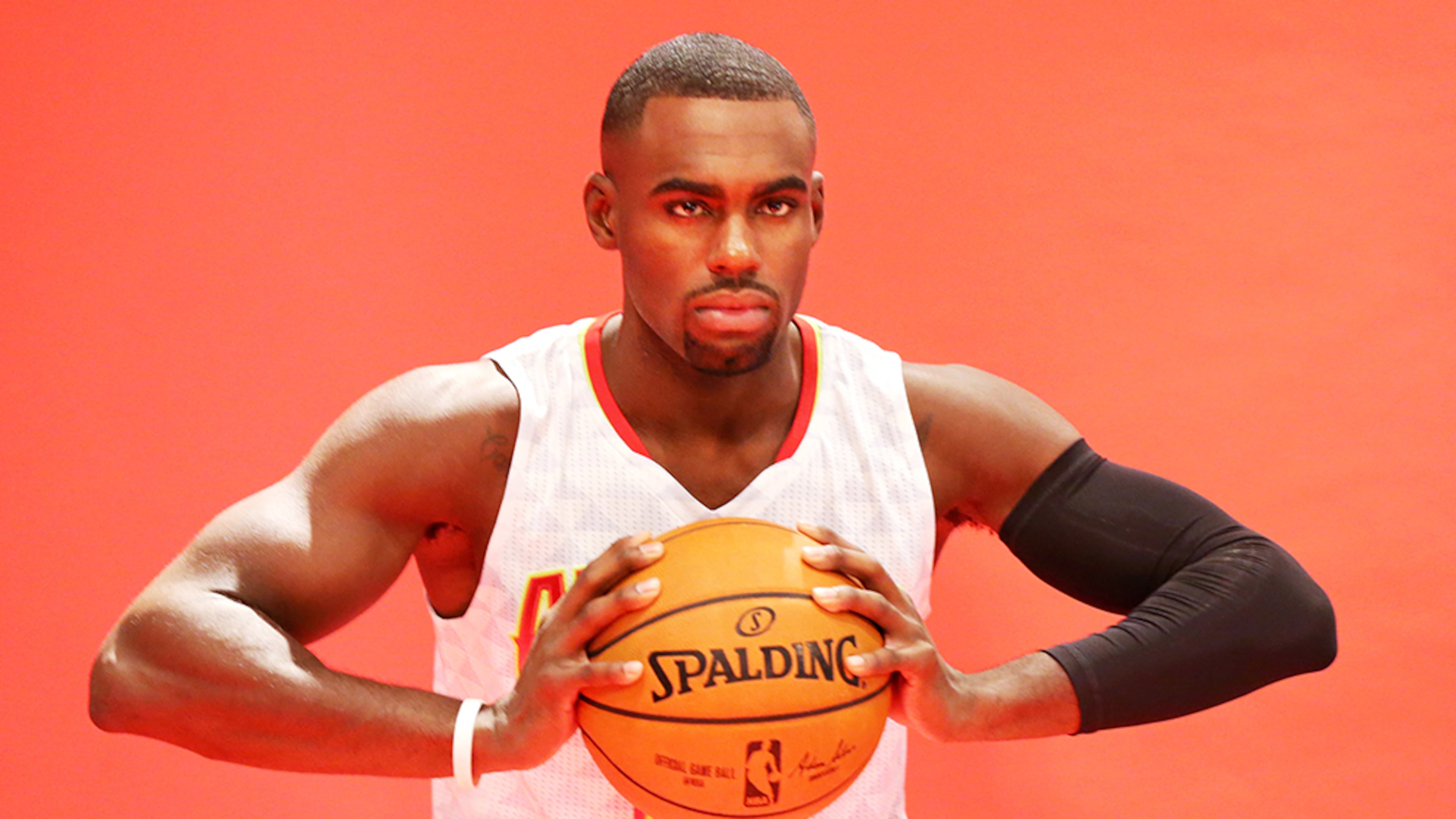 Hawks guard Tim Hardaway Jr. poses for a portrait during Hawks Media Day at the W Atlanta Buckhead Hotel on Monday, Sept. 26, 2016, in Atlanta.