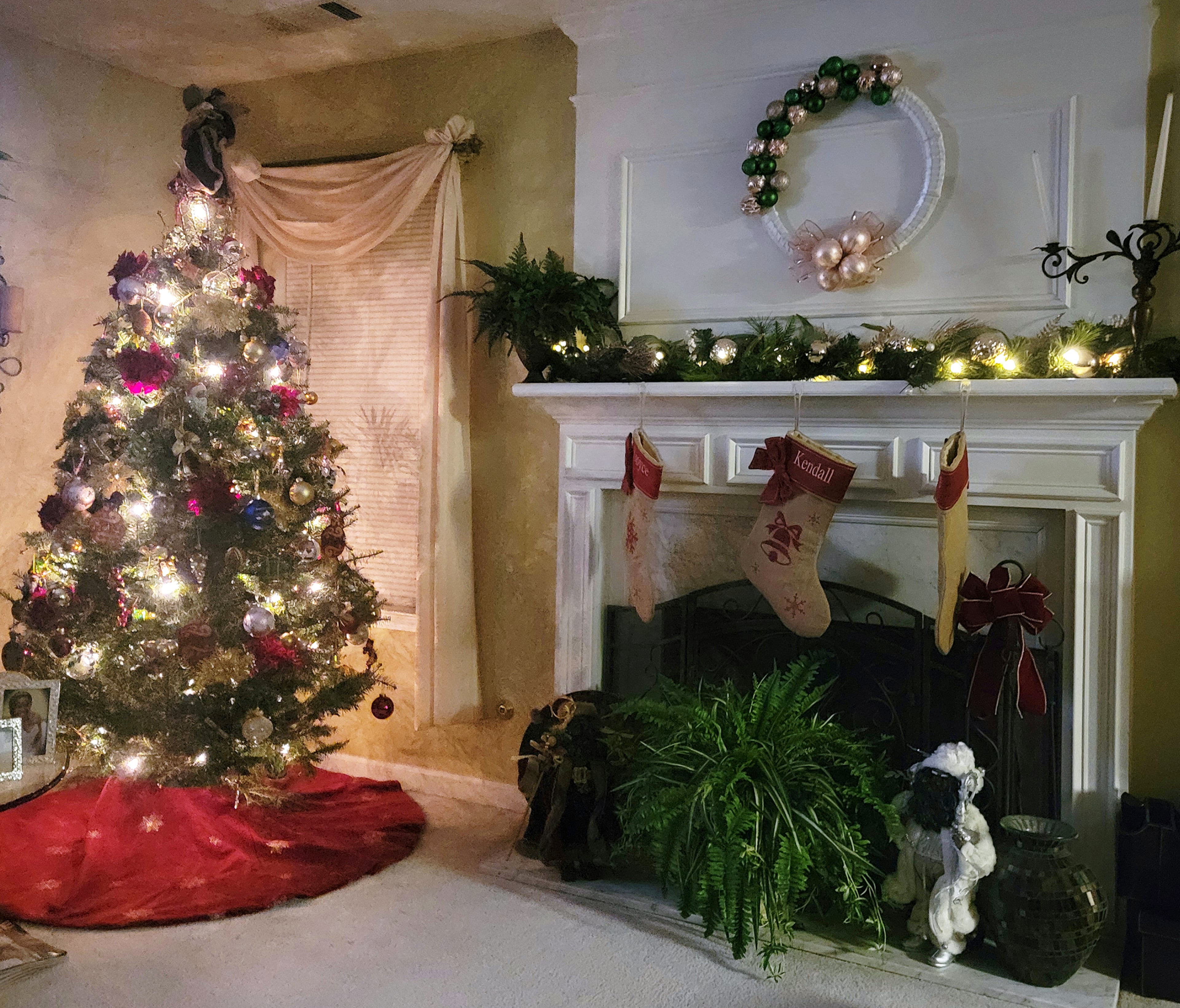 Troyce Brown of Snellville decorates one live tree and one artificial tree each year. "I mainly use a variety of ornaments that I have collected over the years. Some were made by my two children, Brittany and Kendall, when they attended preschool and primary school. I also have a nice collectionof Black Santas and Black Angels. I just love decorating my home for Christmas!"