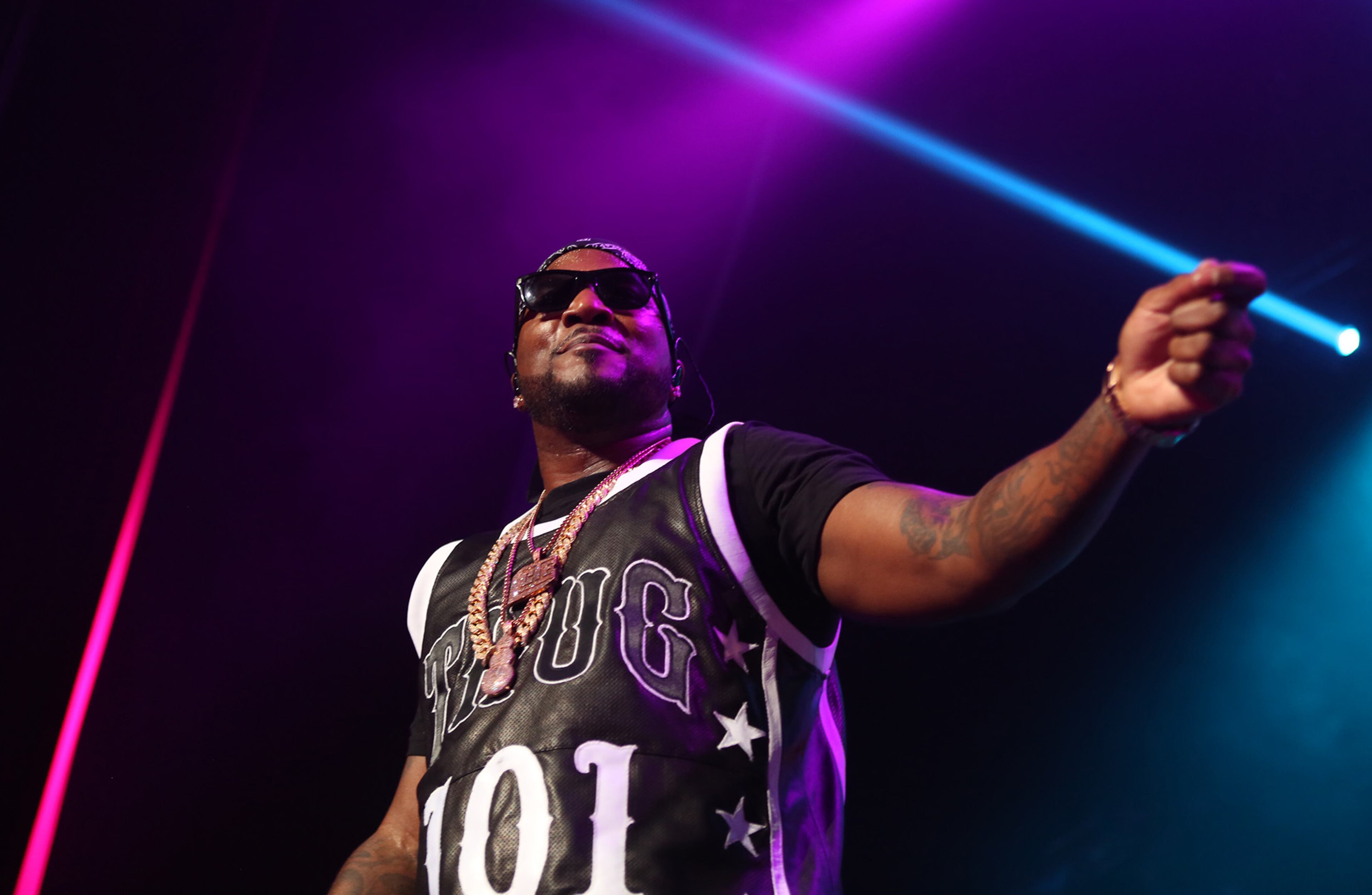 ATLANTA -- Rapper Young Jeezy's "Let's Get It: Thug Motivation 101," was his third album and debuted at number 2 on the Billboard 200 in 2005 and sold nearly 2 million copies. Jeezy celebrates the 10th anniversary of the album performing at the Fox Theatre on Saturday, July 25, 2015. (Akili-Casundria Ramsess/Special to the AJC)