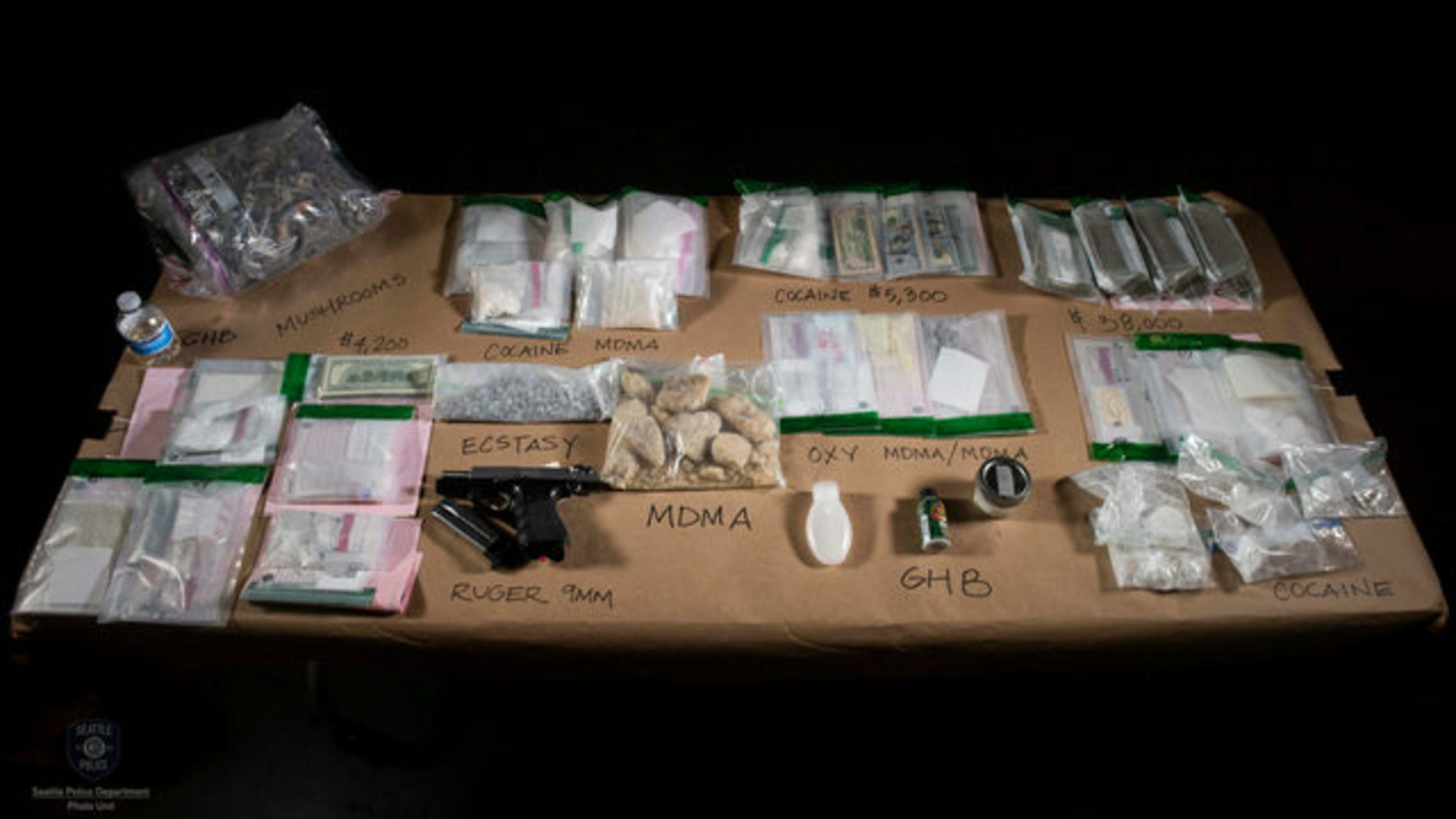 12 people have been arrested after an undercover narcotics investigation revealed management at Seattle’s Foundation Nightclub allowed drug dealers to bypass security and sell inside the club, police said. Officers seized cocaine, MDMA, GHB, handguns and more than $60,000 in cash.