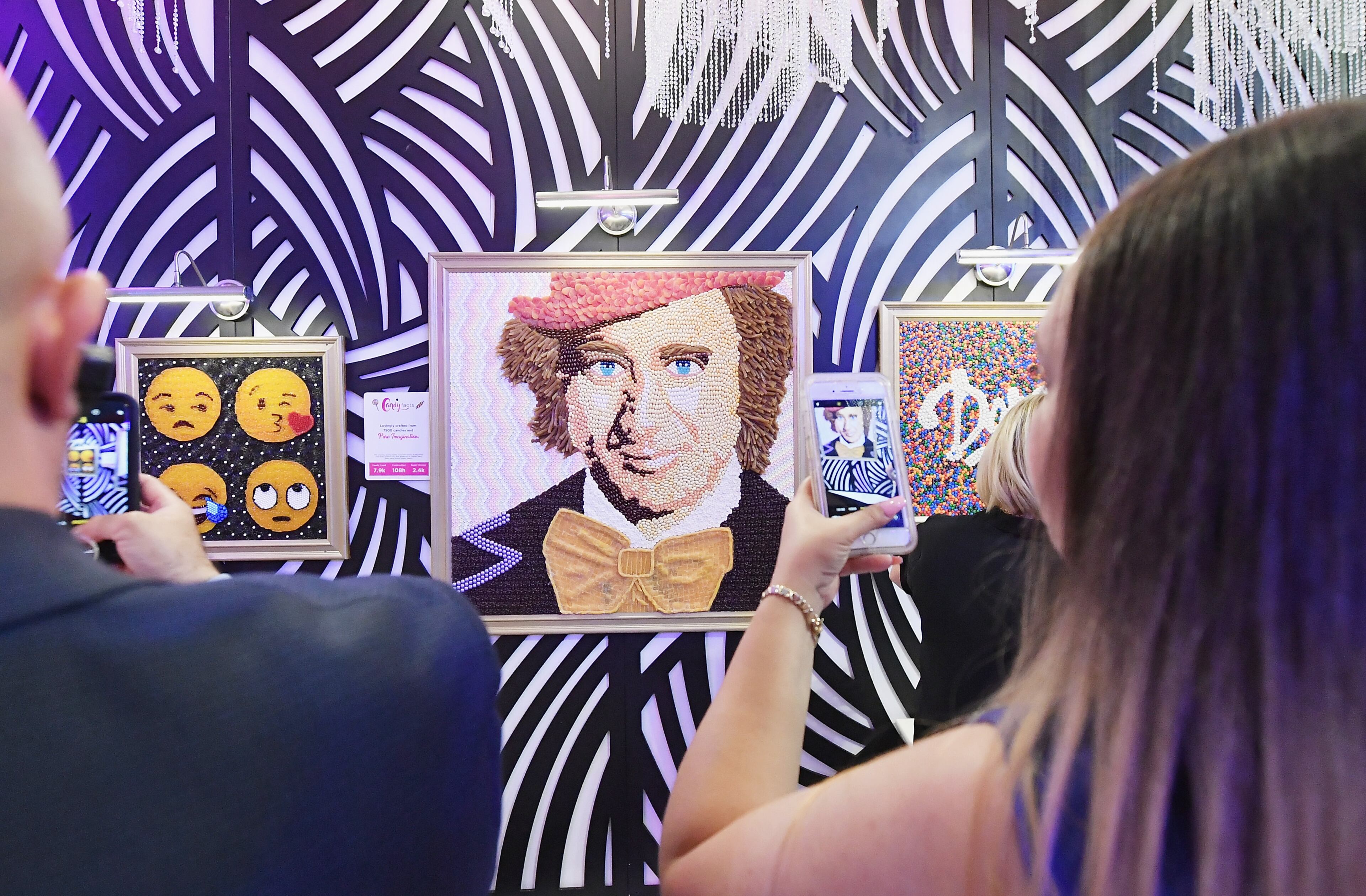 Pride of place goes to the king of candy, Willy Wonka.
Courtesy of Candytopia