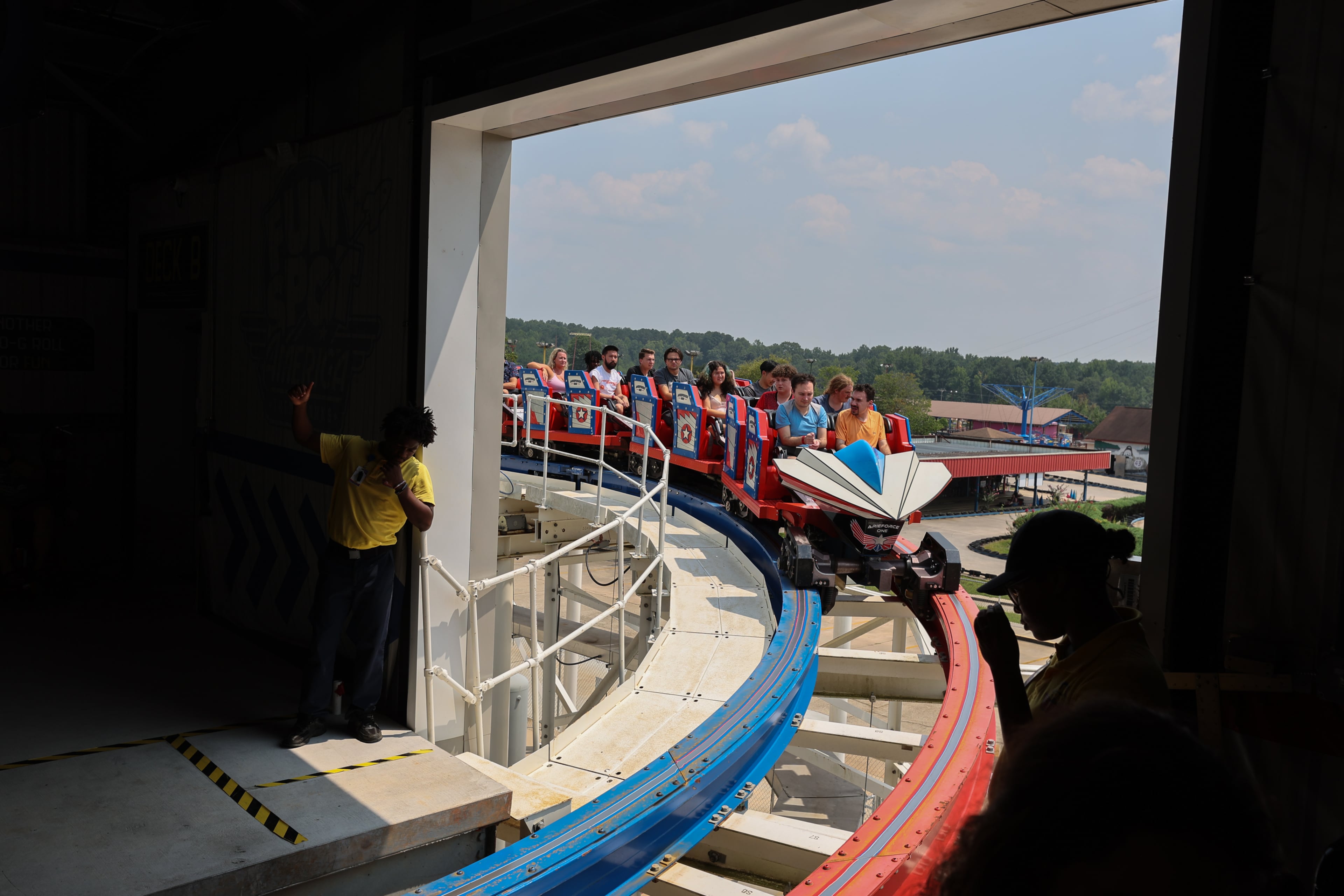 ArieForce One roller coaster had a home at Fun Spot America in Fayetteville until that park closed. (Arvin Temkar/AJC)