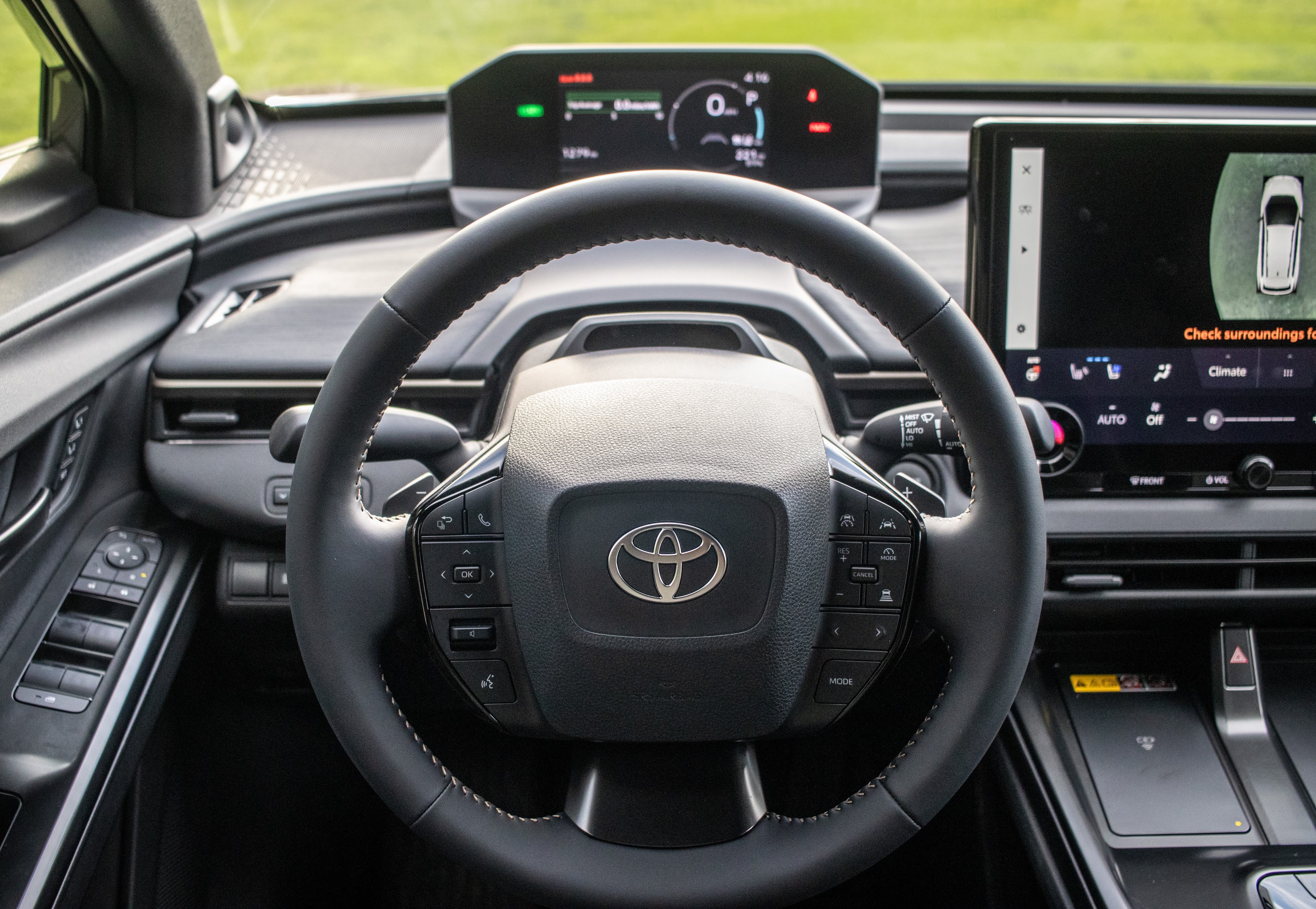 Toyota bZ Woodland interior. (Robert Duffer/Cox Automotive)