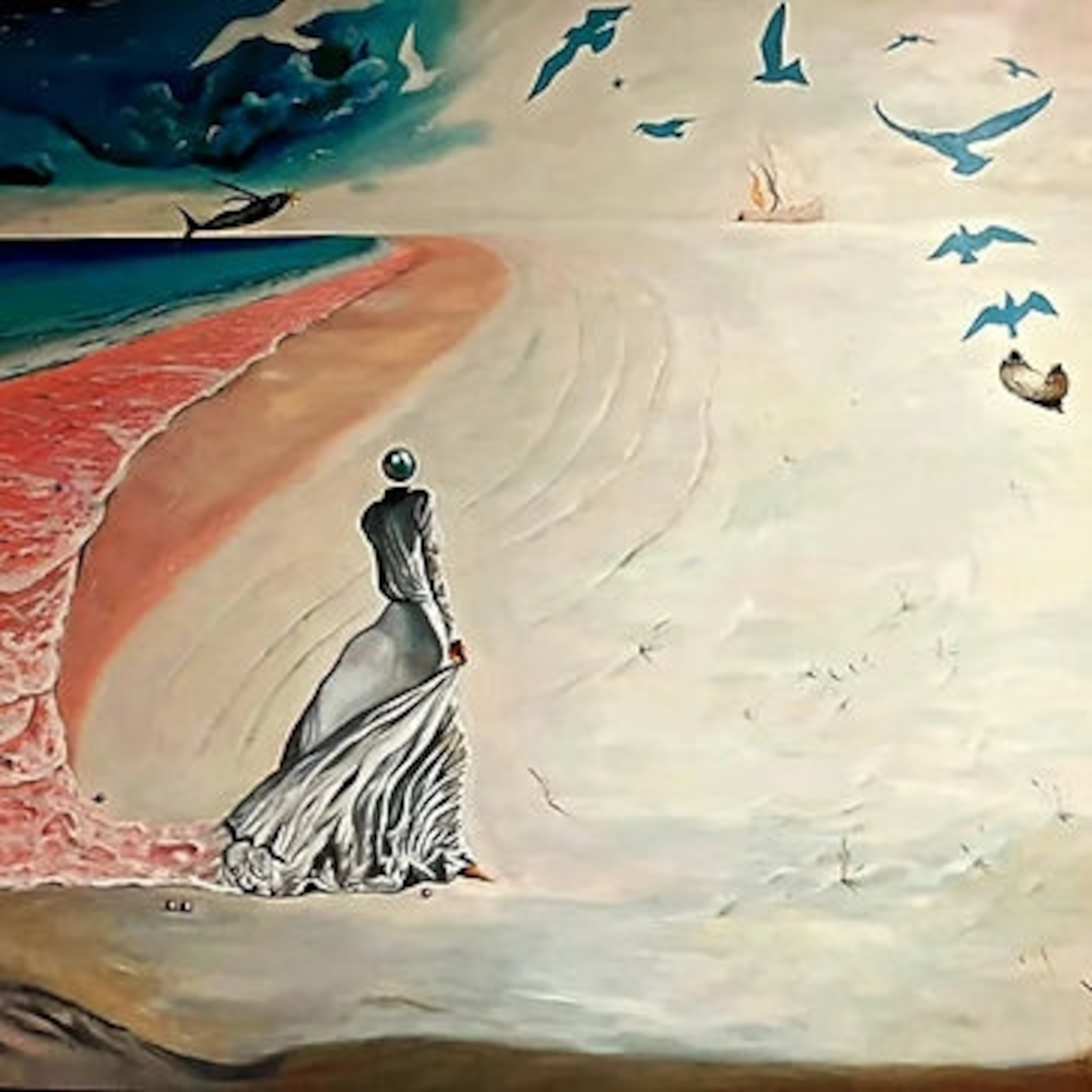 “The Landscape Holds Its Breath” by artist-curator Carlos Solis is featured in the Hudgens Center for Art & Learning’s “In the Beginning” exhibition, on through Saturday, July 25. (Courtesy of the Hudgens Center for Art & Learning)