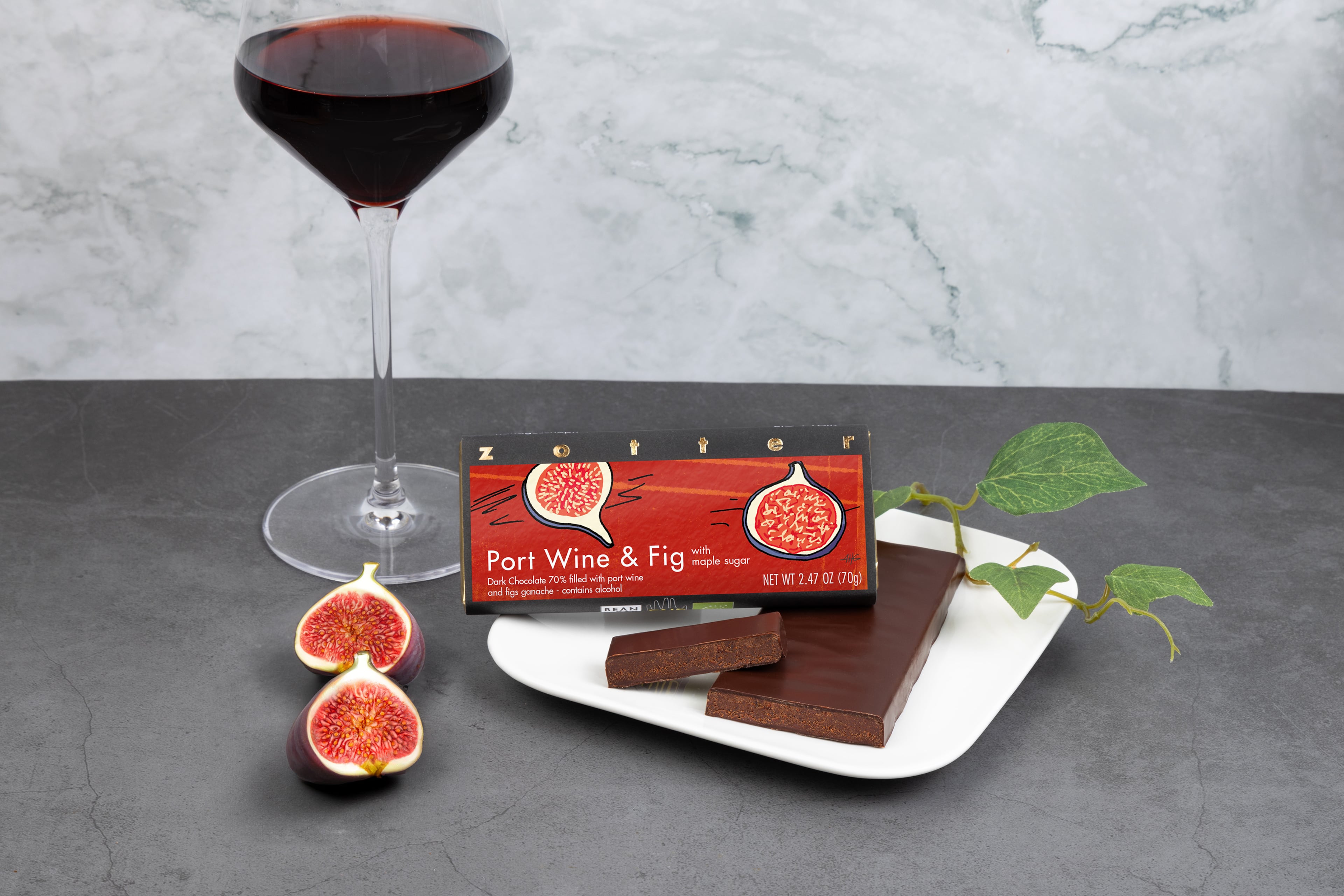 Port Wine & Figs is just one of Zotter's Austrian chocolates filled with thick layers of wine ganache. (Courtesy of Zotter)