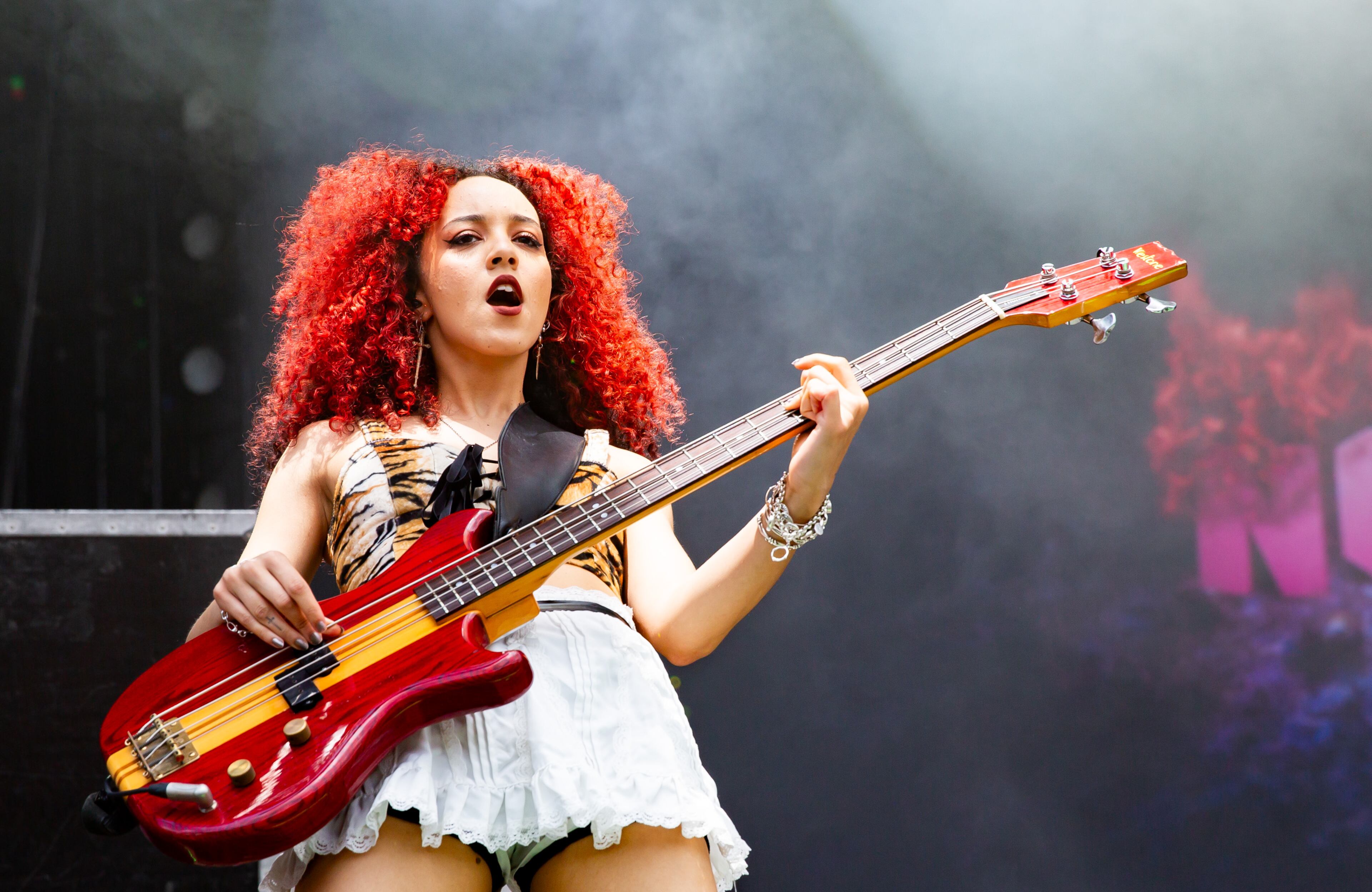 Atlanta, Ga: Nova Twins brought all the action to the Peachtree Stage early afternoon. Photo taken Sunday May 5, 2024 at Central Park, Old 4th Ward. (RYAN FLEISHER FOR THE ATLANTA JOURNAL-CONSTITUTION)