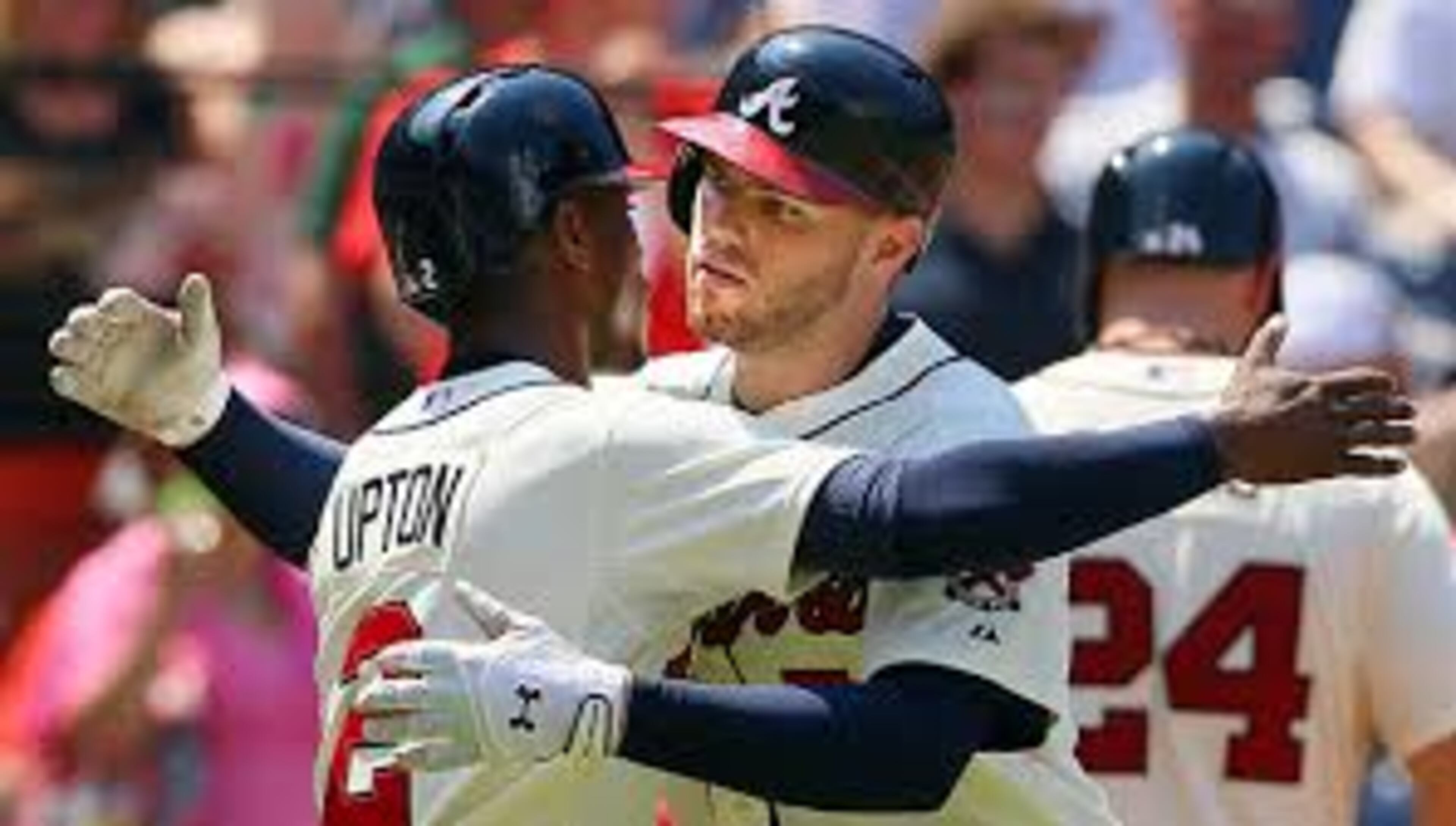 The Braves have one homer in 344 at-bats over their past 10 games, and Freeman (right) has two homers in 110 at-bats over his past 28 games.
