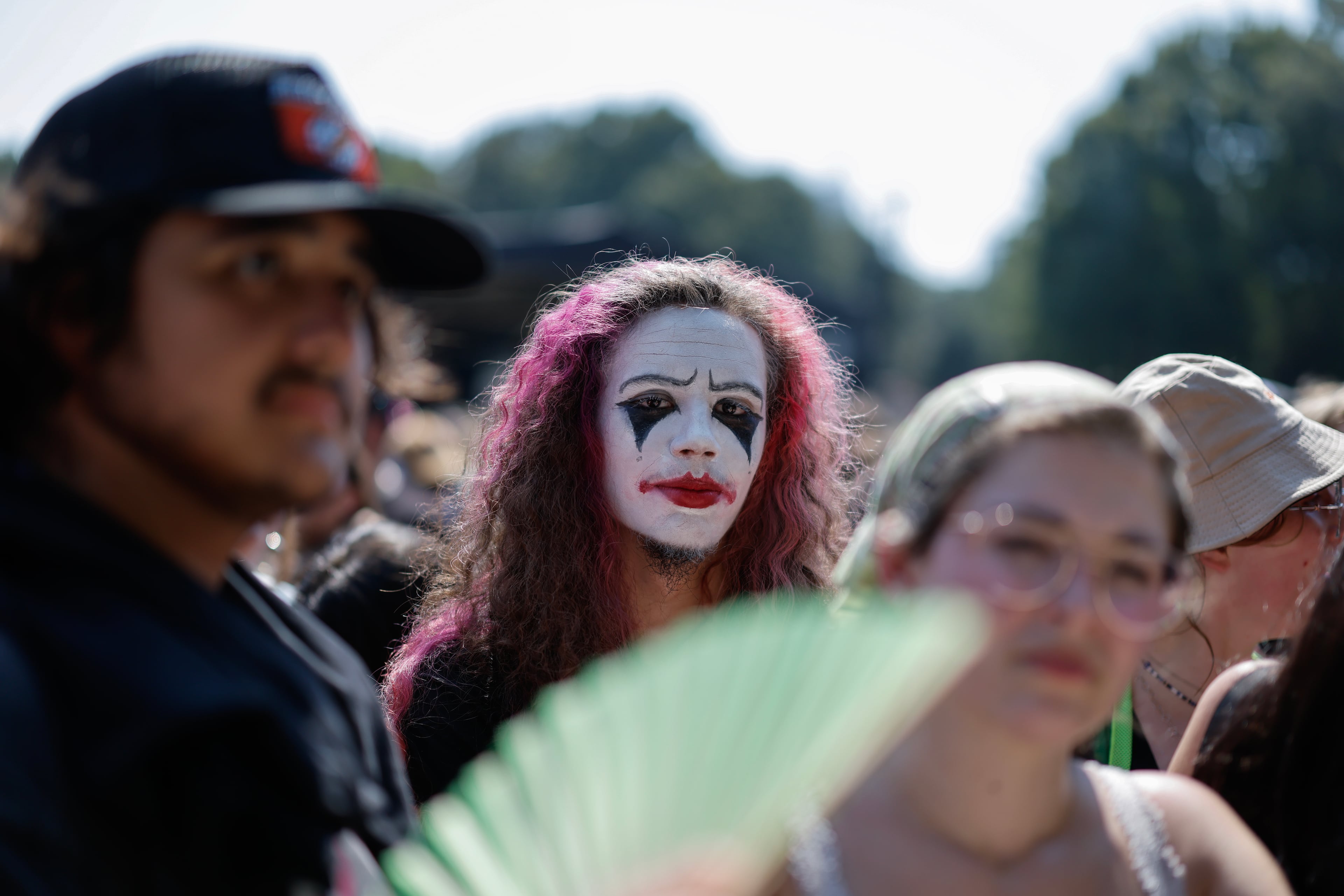 People gather to hear Sir Chloe perform during the Shaky Knees music festival at Piedmont Park, Saturday, Sept. 19, 2026, in Atlanta. (Erik S. Lesser for the AJC)