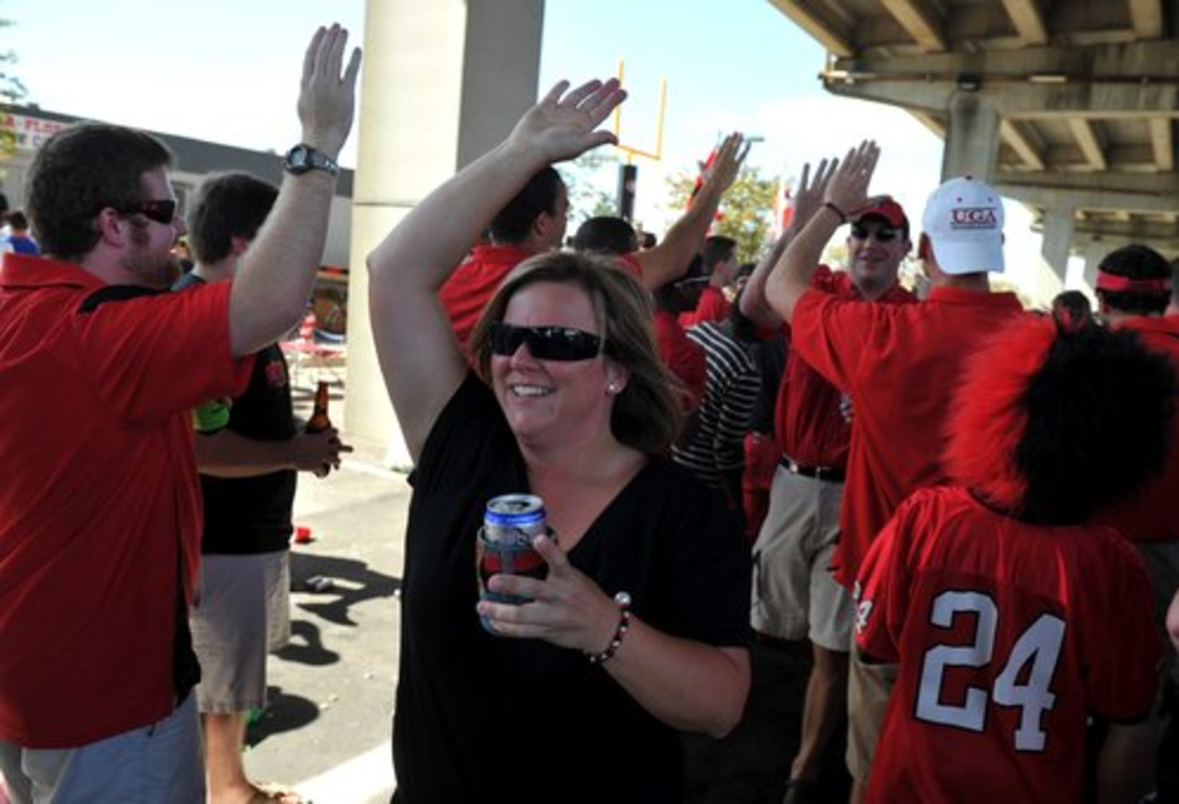 More Dog fans appear to be excited about their team's chances prior to the game.
