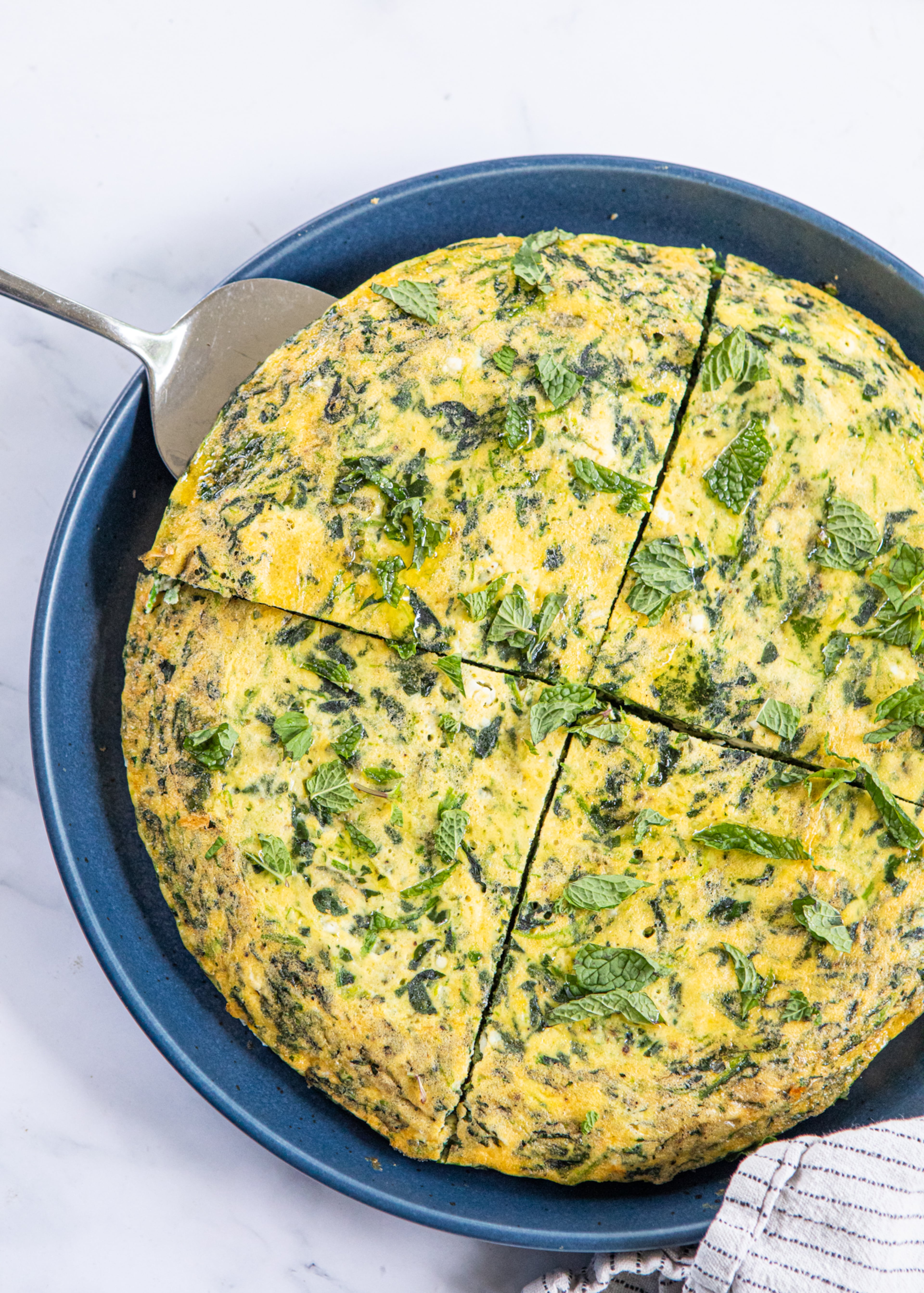 Spanakopita Frittata. (Aaliyah Man for the AJC/food styling by Kate Williams)