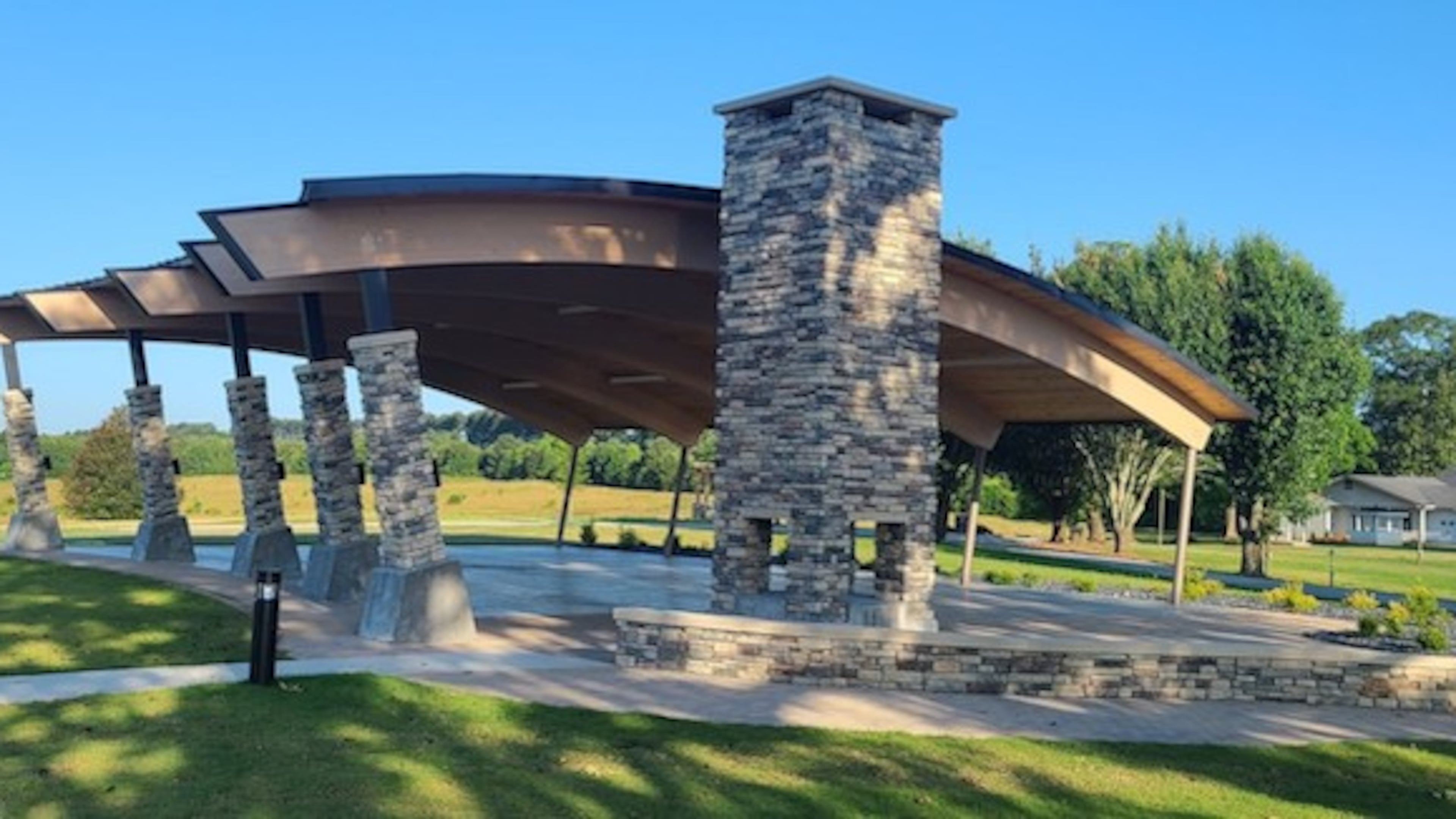 The new pavilion at Nash Farm Park.