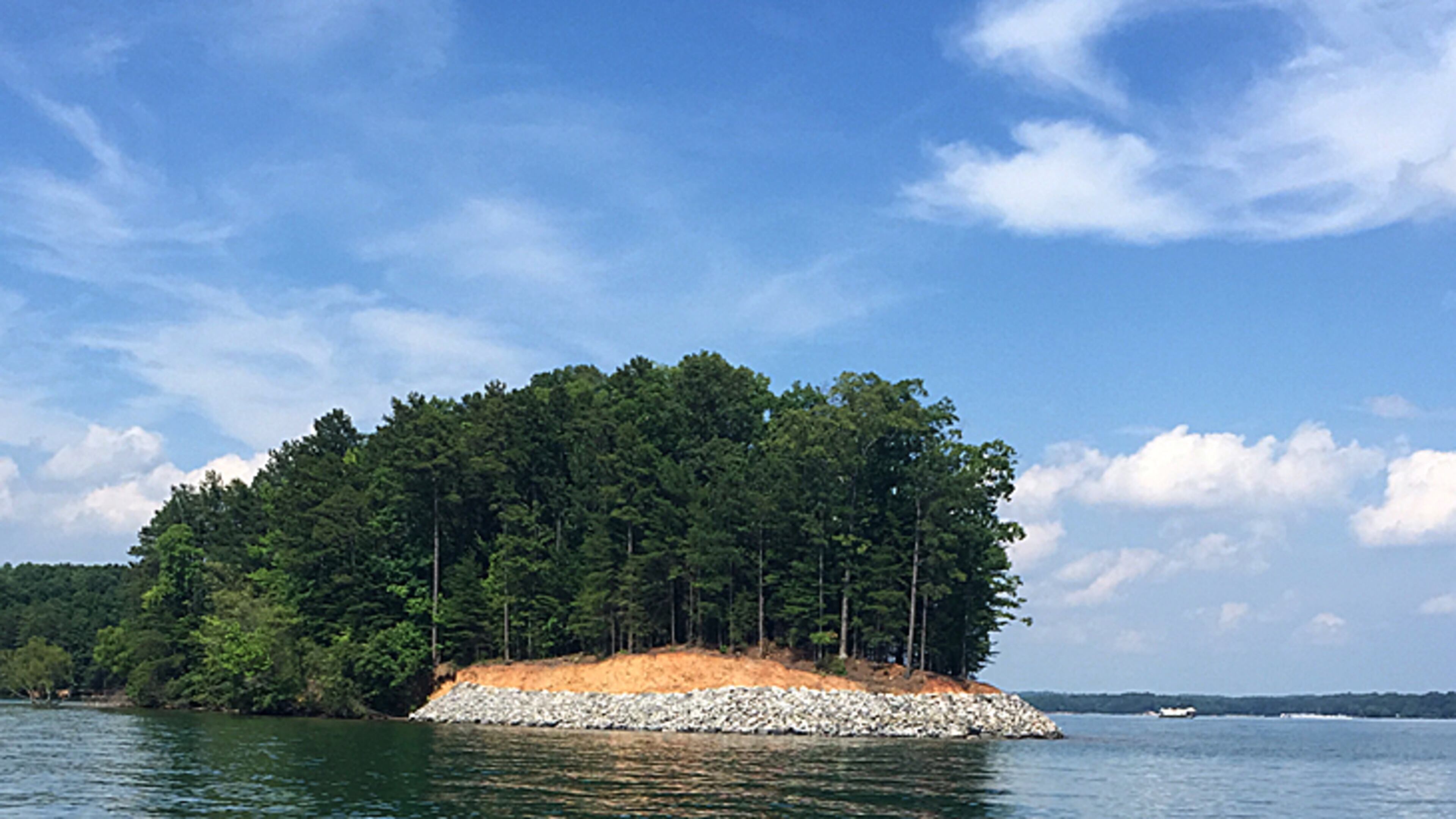 Four islands in Lake Lanier will get 6,500 tons of erosion-preventing rip rap. LAKE LANIER ASSOCIATION