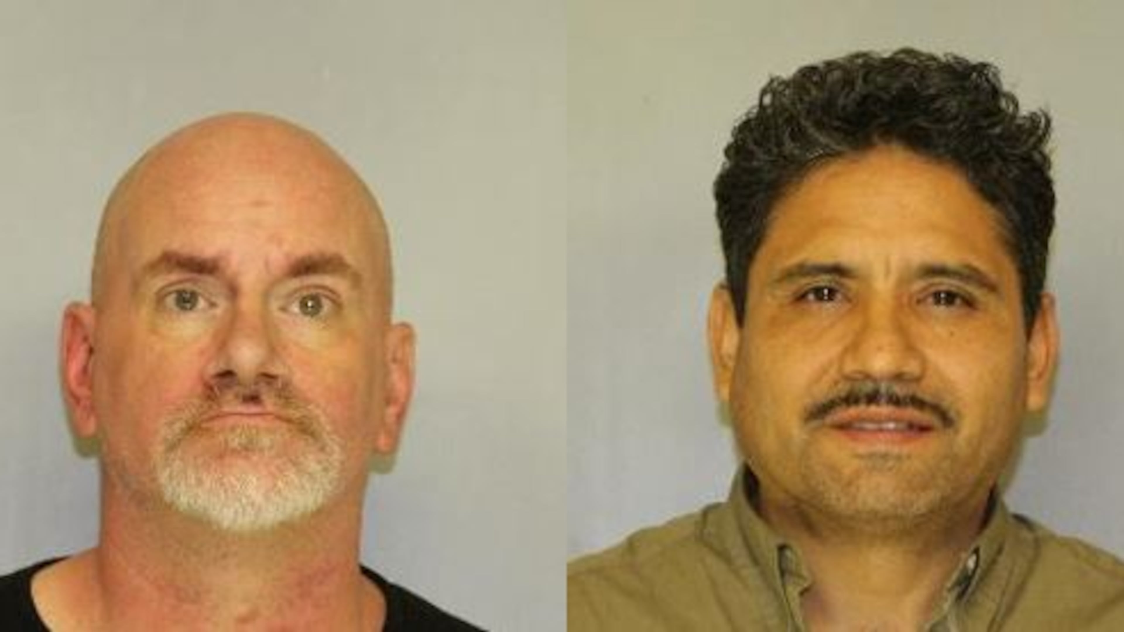 Mugshots of Larry Lee Bell (from left), William Richard Scroggs, Samuel Vargas Cardoso