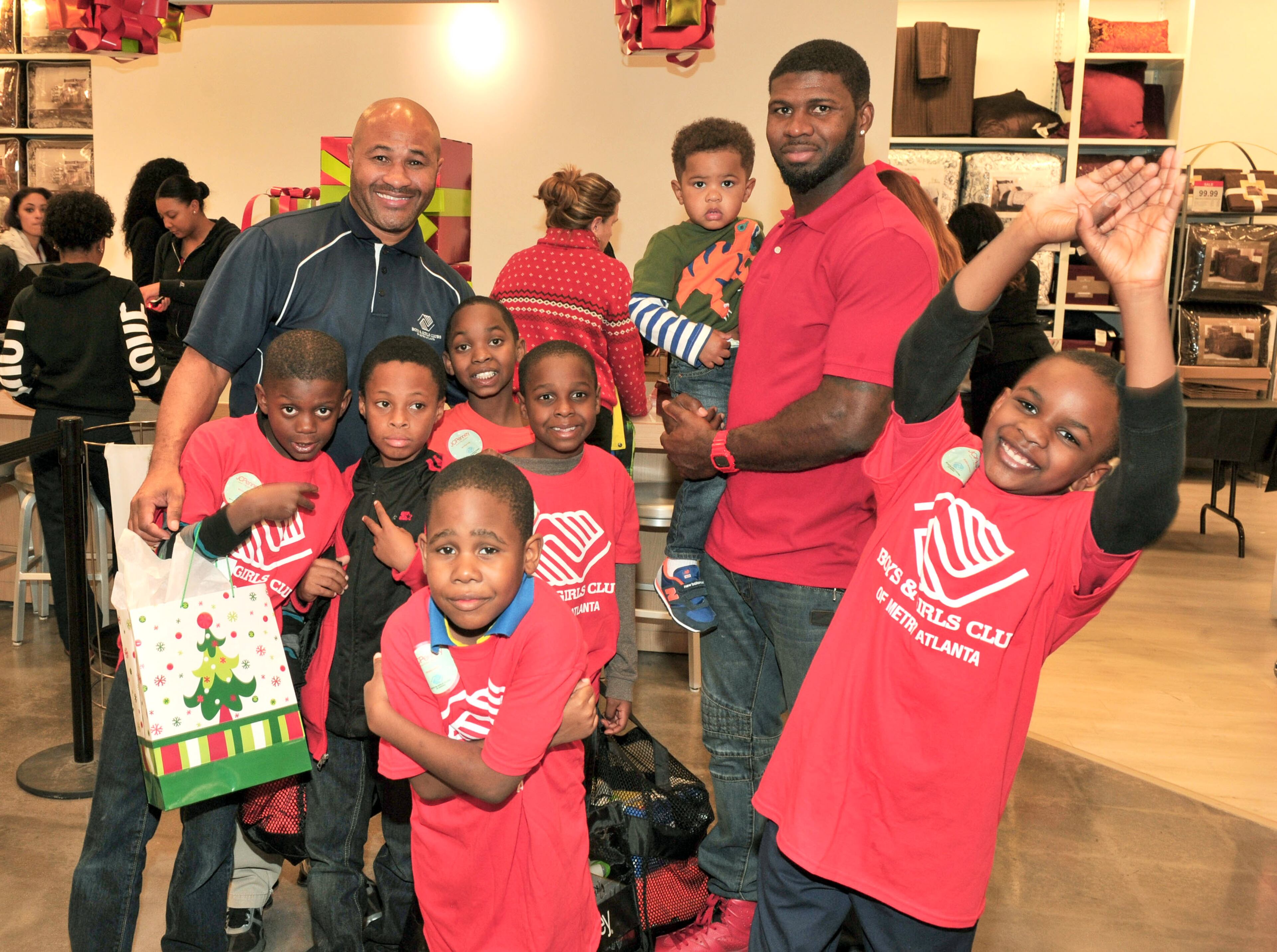 Atlanta Falcon Devin Hester surprises the Boys & Girls Club of Metro Atlanta with a holiday shopping spree for #GivingTuesday at JCPenney in Fayetteville, Georgia. (Photo by Marcus Ingram/Getty Images for JCPenney)