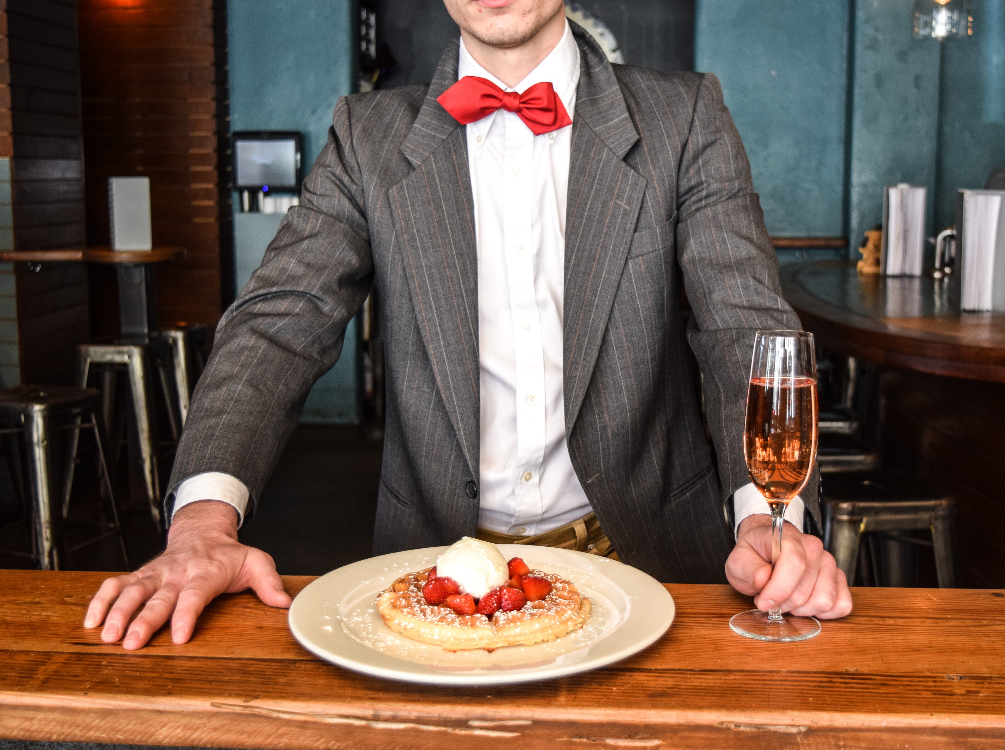 Leon's Full Service Belgian waffles pair well with rosé. Tori Allen PR