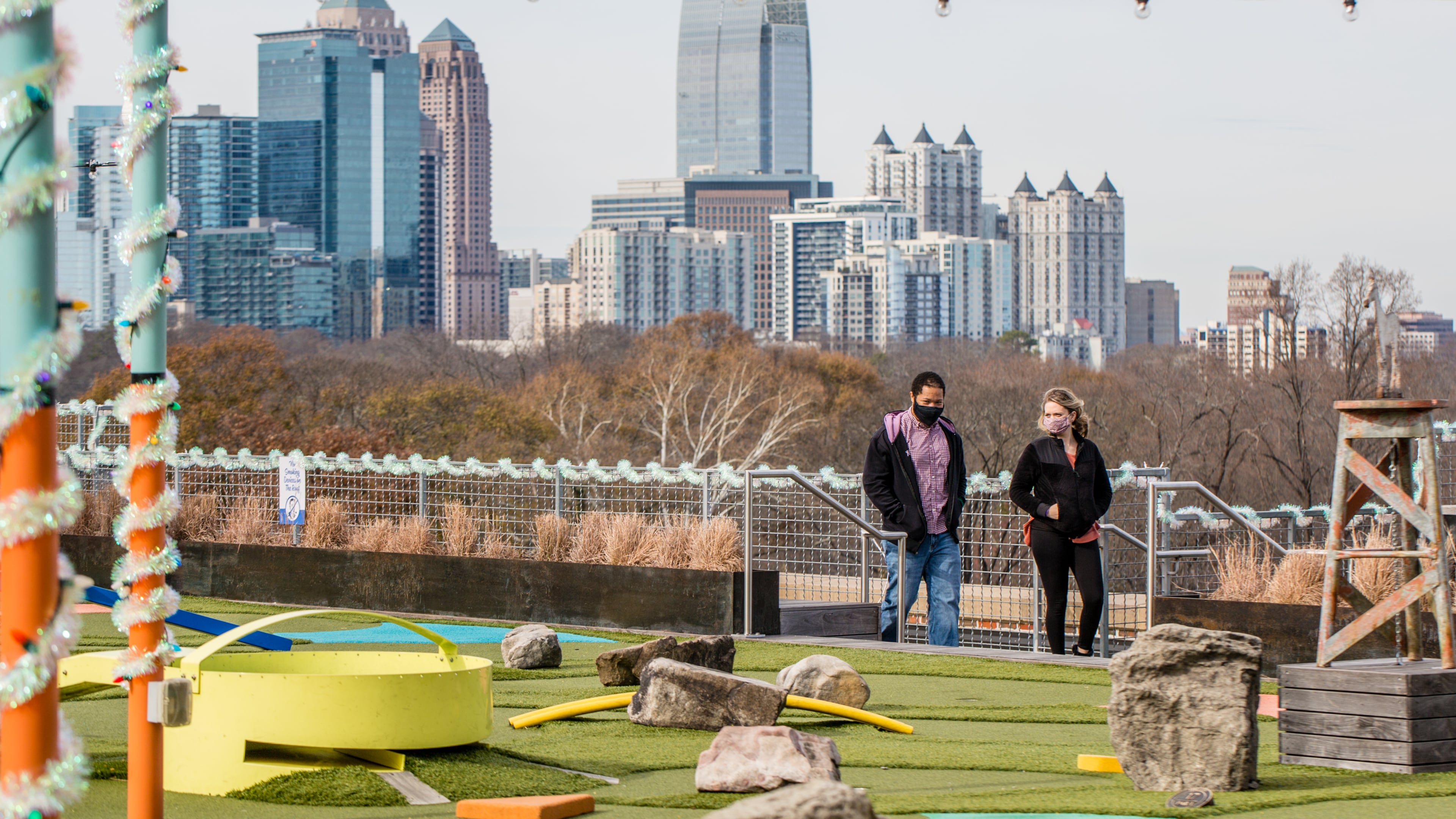 The Roof Top at Ponce City Market offers marriage proposal packages for the ultimate rooftop proposal. (Jenni Girtman for The Atlanta Journal-Constitution)