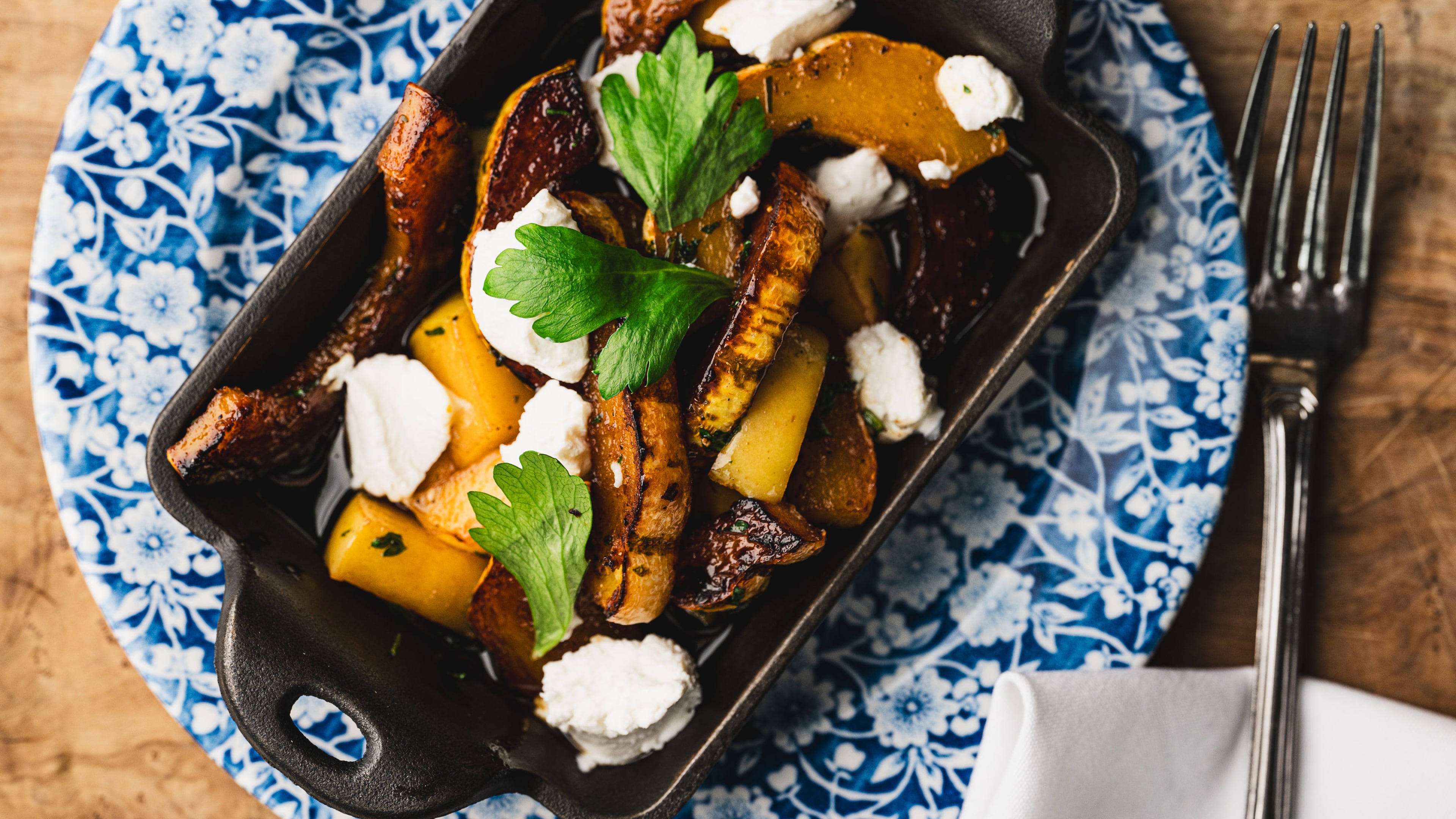 Table & Main feels like an oasis of Southern hospitality. Well-trained servers aren’t shy with their recommendations, and the food and cocktails skew toward the traditional, including the Roasted Delicata Squash and Mutsu Apple.(Courtesy of Randi Curling)