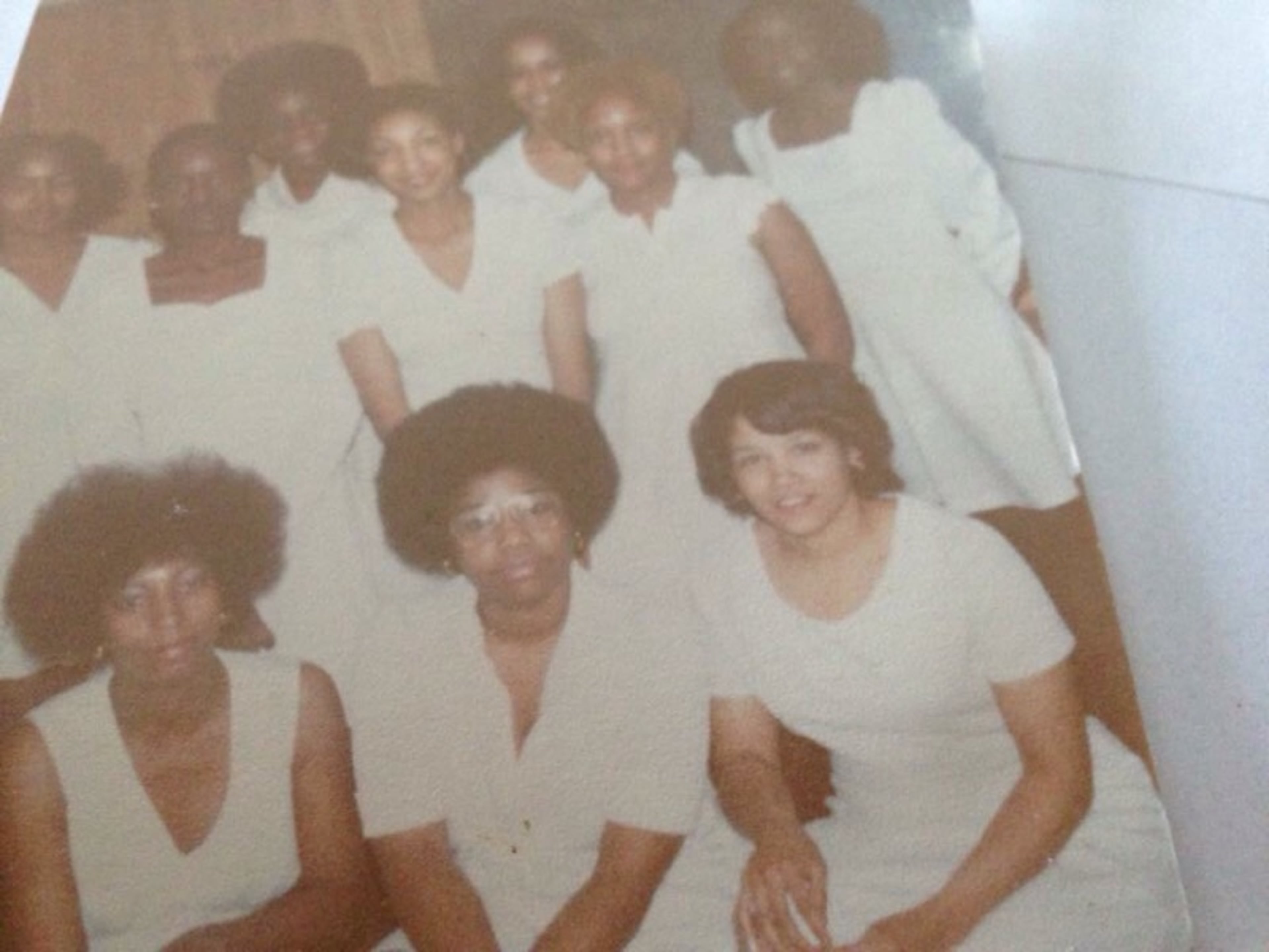 The Spring 1976 Divine Nine line of the Xi Chapter of Delta Sigma Theta at the University of Louisville.