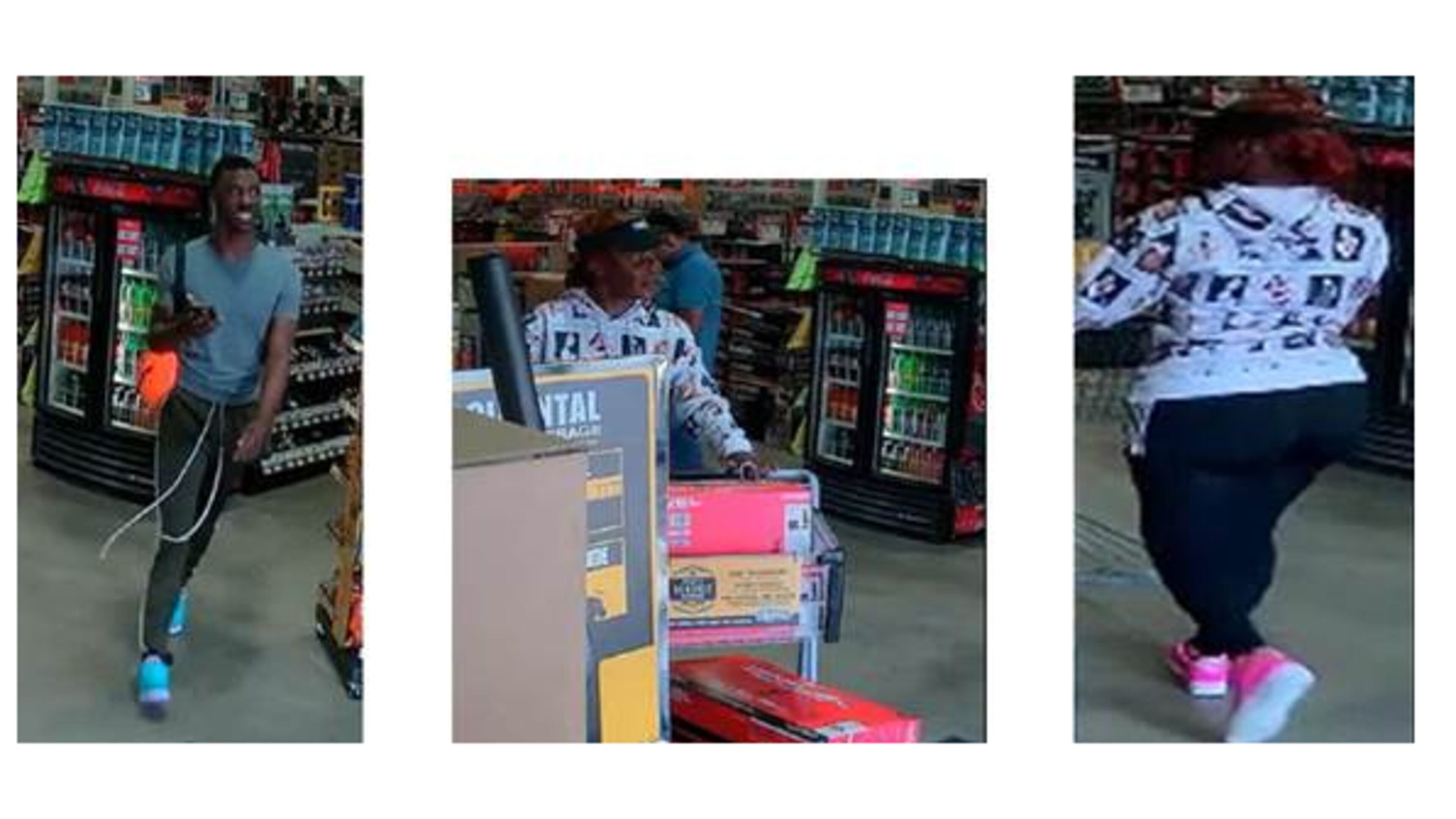 The Gwinnett County Police Department is searching for two people who allegedly stole $4,300 in tools from a Buford store.